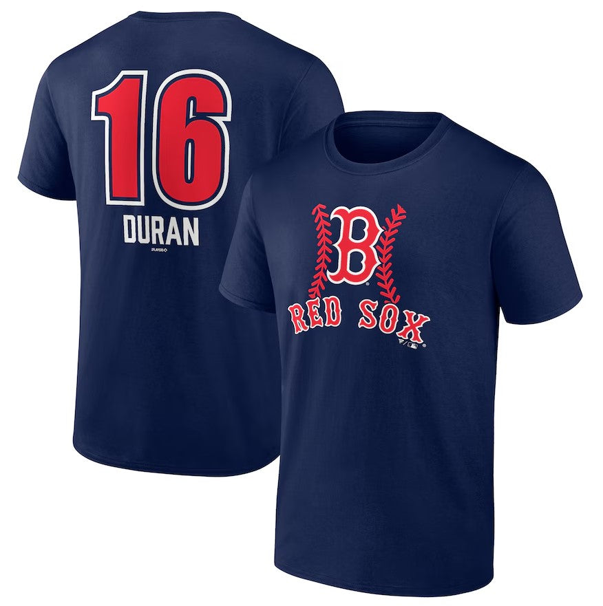 Jarren Duran Boston Red Sox Fastball Player Name & Number T-Shirt - Navy - Sports Collectibles, Sports Memorabilia, Sports Fan Shop, Sports Gifts