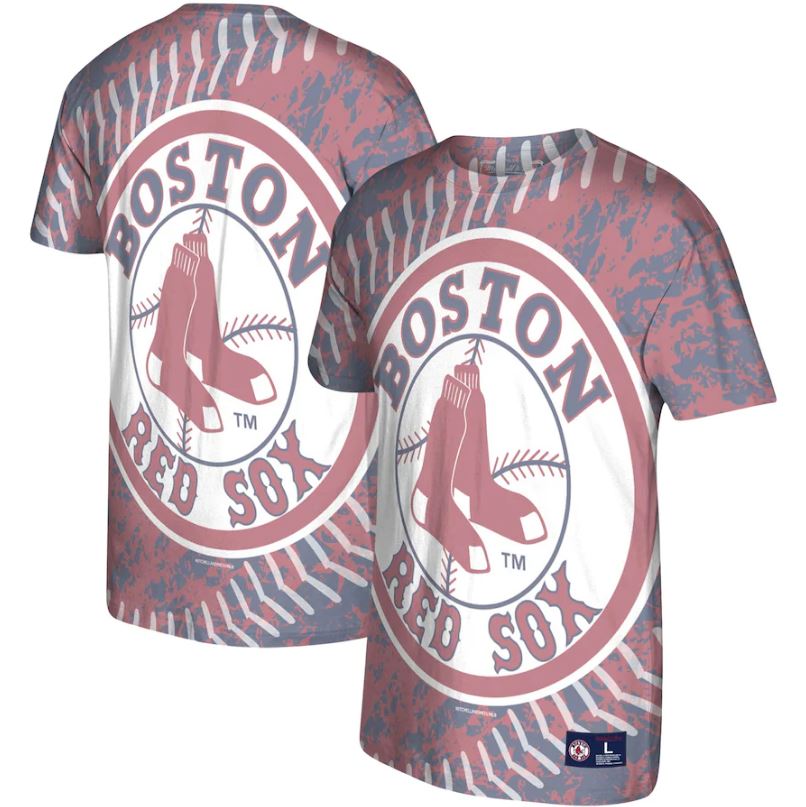 Boston Red Sox Mitchell & Ness Red Jumbotron T-Shirt - Sports Collectibles, Sports Memorabilia, Sports Fan Shop, Sports Gifts