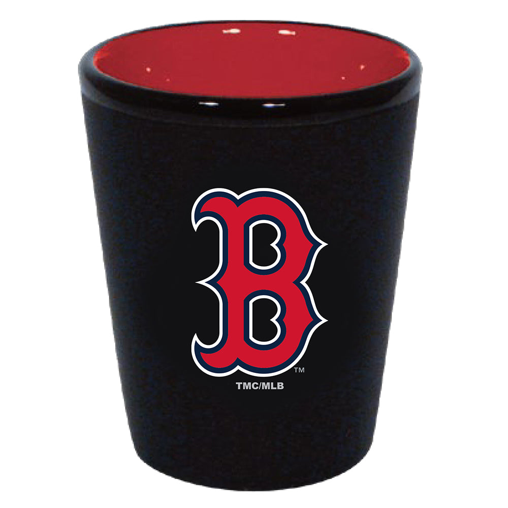 Boston Red Sox Matte Black/Inner Color Shot Glass - Sports Collectibles, Sports Memorabilia, Sports Fan Shop, Sports Gifts