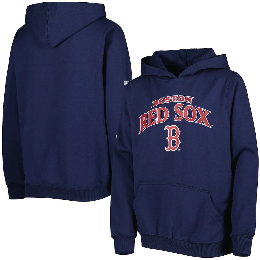 Boston Red Sox Stitches Youth Center Chest Pullover Hoodie - Navy - Sports Collectibles, Sports Memorabilia, Sports Fan Shop, Sports Gifts