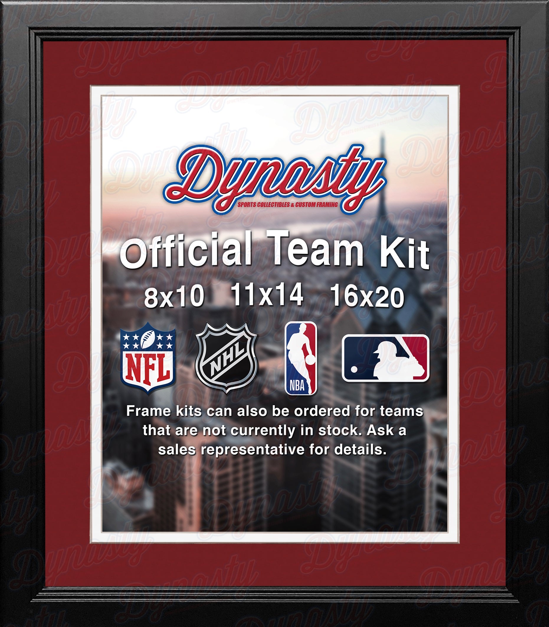 NBA Basketball Photo Picture Frame Kit - Atlanta Hawks (Red Matting, White Trim) - Sports Collectibles, Sports Memorabilia, Sports Fan Shop, Sports Gifts