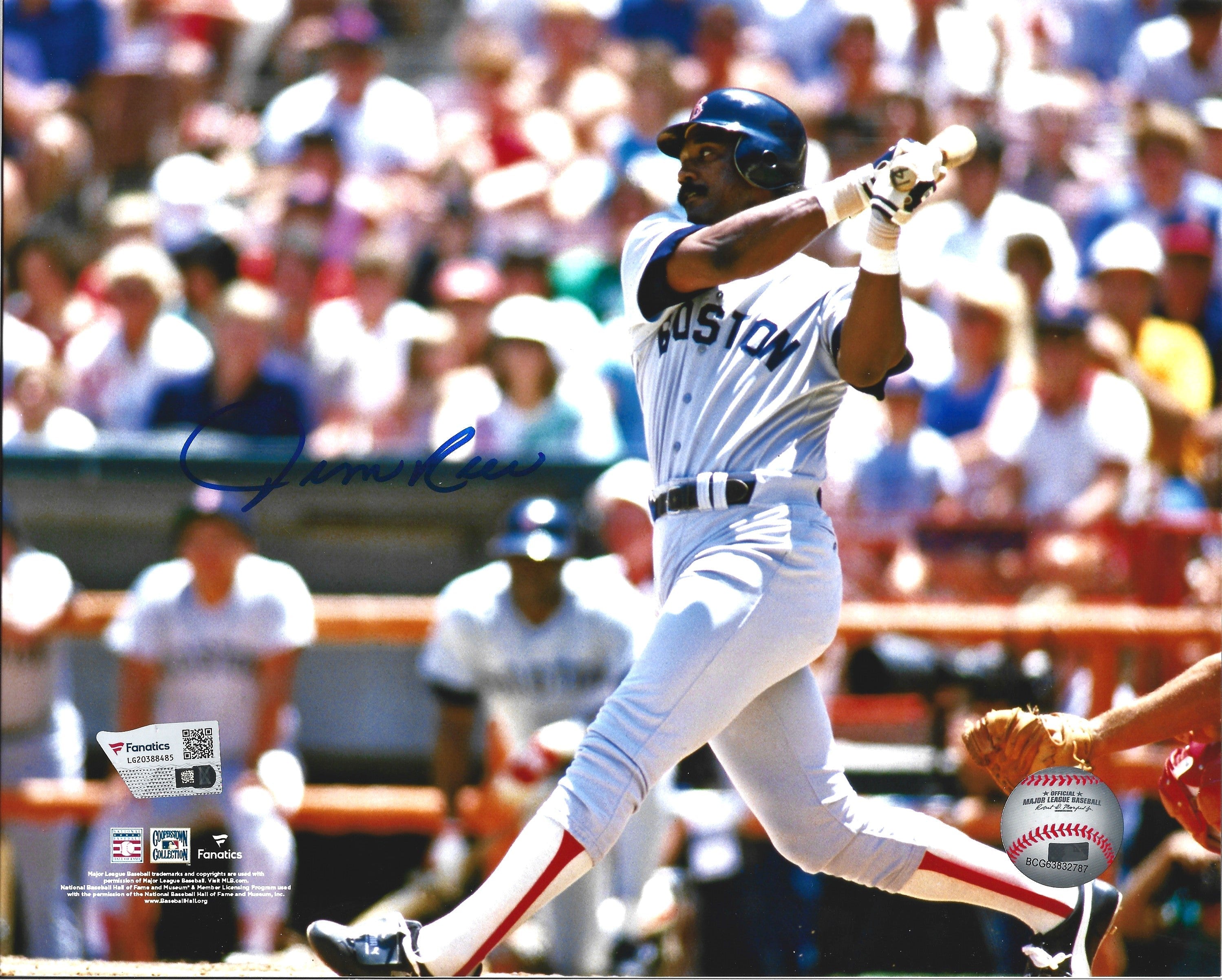 Jim Rice Swinging Action Boston Red Sox Autographed 11" x 14" Baseball Photo - Sports Collectibles, Sports Memorabilia, Sports Fan Shop, Sports Gifts