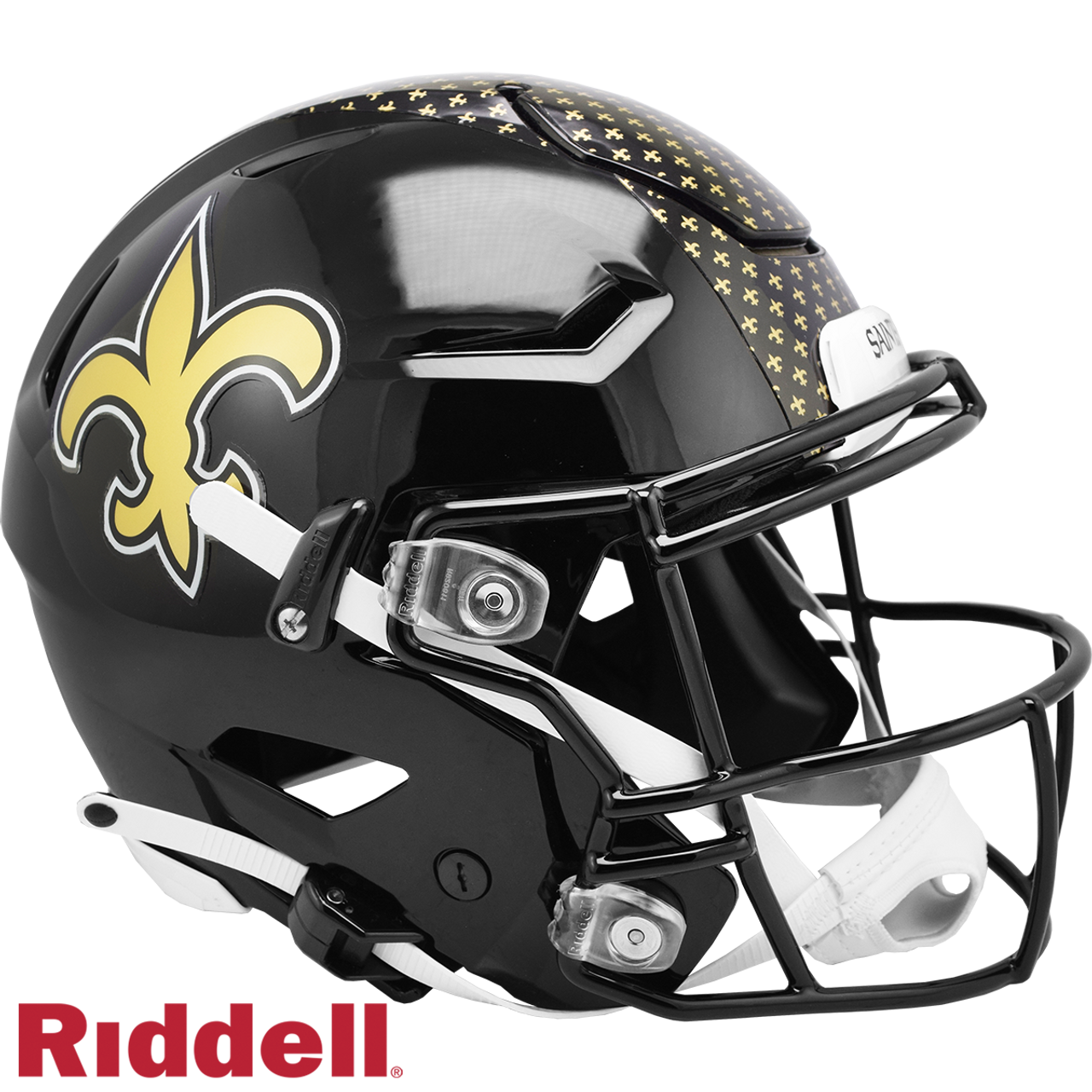 New Orleans Saints Helmet Riddell Authentic Full Size SpeedFlex Style On-Field Alternate - Sports Collectibles, Sports Memorabilia, Sports Fan Shop, Sports Gifts