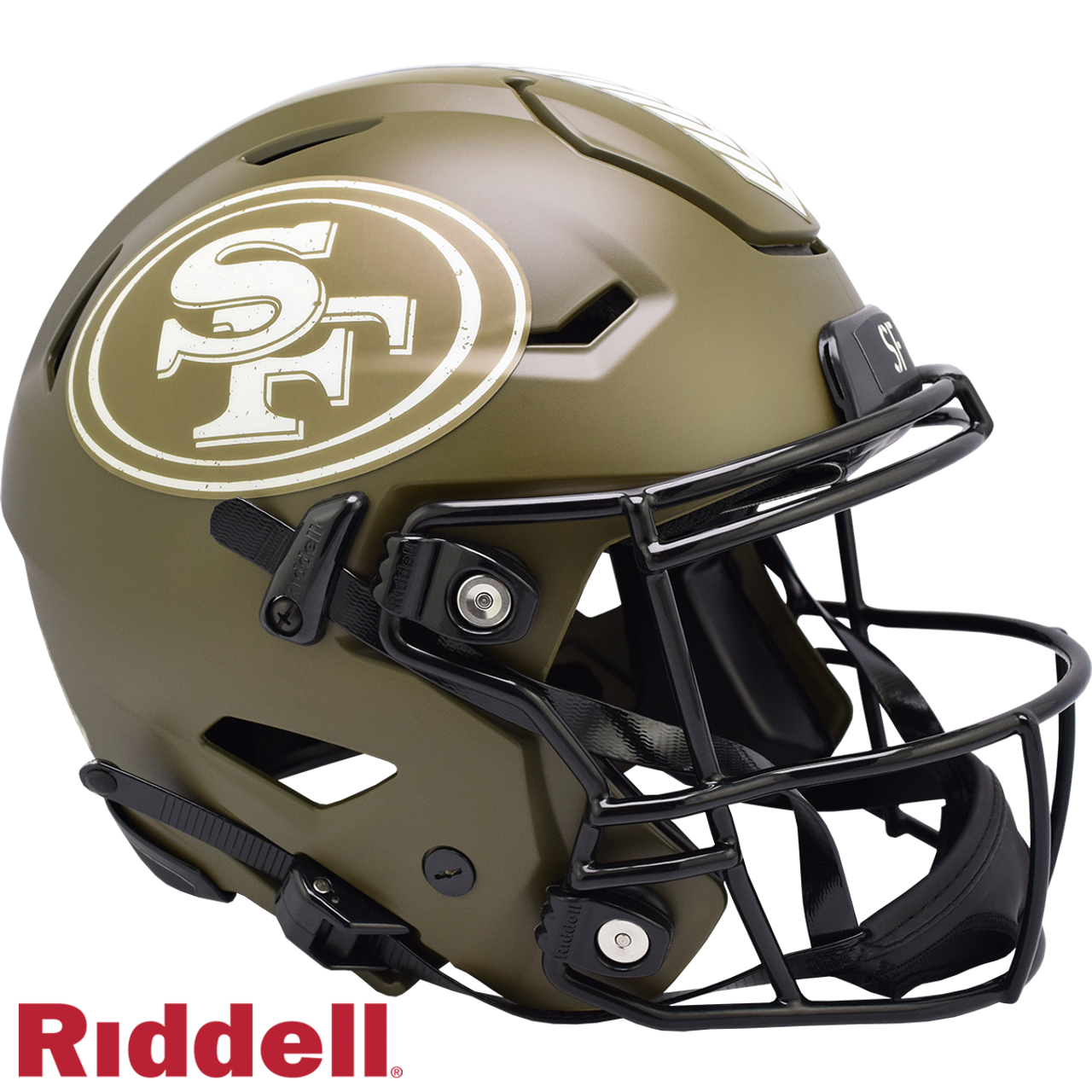 San Francisco 49ers Helmet Riddell Authentic Full Size SpeedFlex Style Salute To Service - Sports Collectibles, Sports Memorabilia, Sports Fan Shop, Sports Gifts