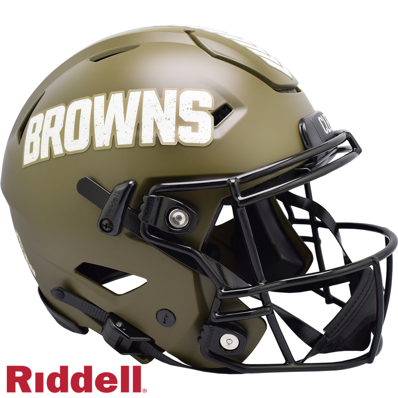 Cleveland Browns Helmet Riddell Authentic Full Size SpeedFlex Style Salute To Service - Sports Collectibles, Sports Memorabilia, Sports Fan Shop, Sports Gifts