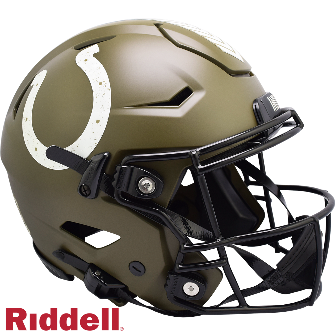 Indianapolis Colts Helmet Riddell Authentic Full Size SpeedFlex Style Salute To Service - Sports Collectibles, Sports Memorabilia, Sports Fan Shop, Sports Gifts