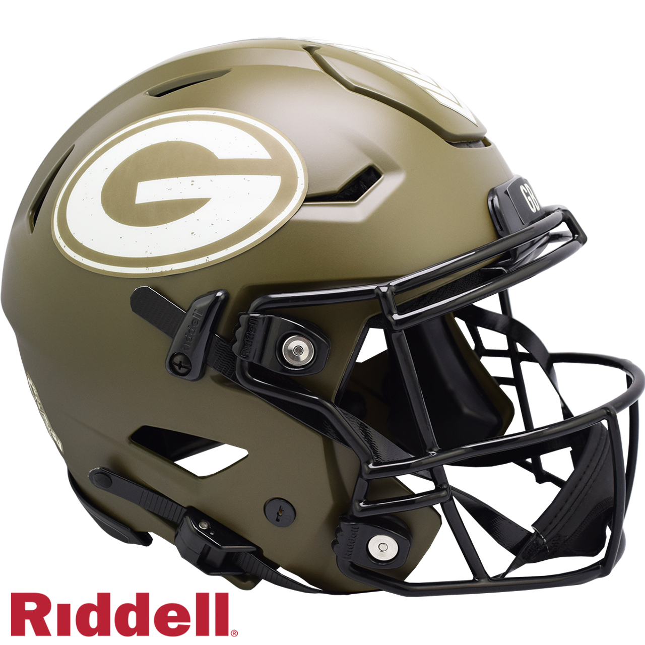 Green Bay Packers Helmet Riddell Authentic Full Size SpeedFlex Style Salute To Service - Sports Collectibles, Sports Memorabilia, Sports Fan Shop, Sports Gifts