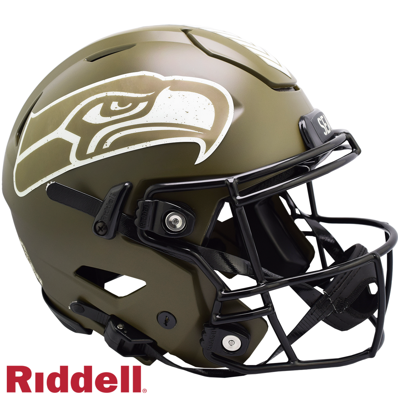 Seattle Seahawks Helmet Riddell Authentic Full Size SpeedFlex Style Salute To Service - Sports Collectibles, Sports Memorabilia, Sports Fan Shop, Sports Gifts