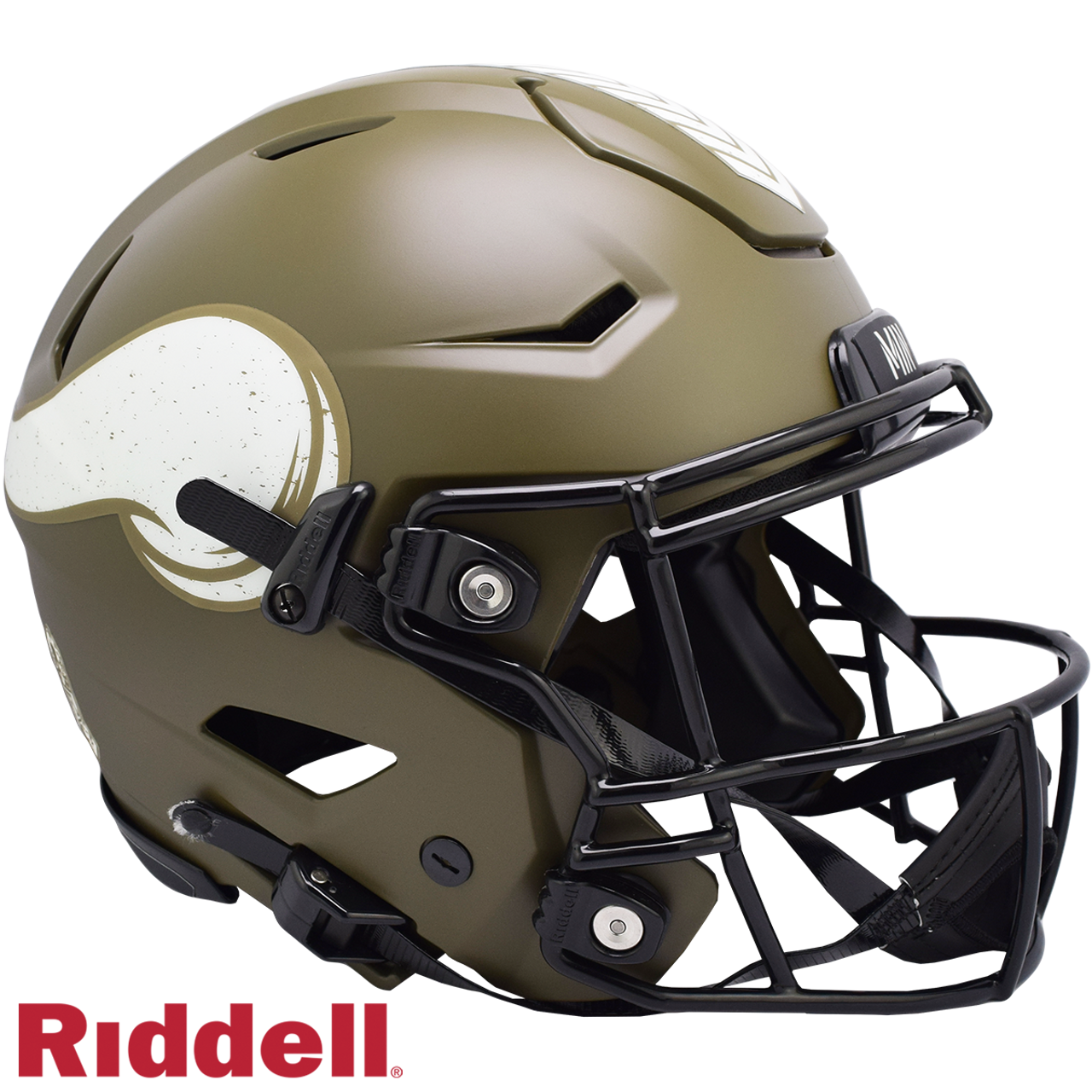 Minnesota Vikings Helmet Riddell Authentic Full Size SpeedFlex Style Salute To Service - Sports Collectibles, Sports Memorabilia, Sports Fan Shop, Sports Gifts