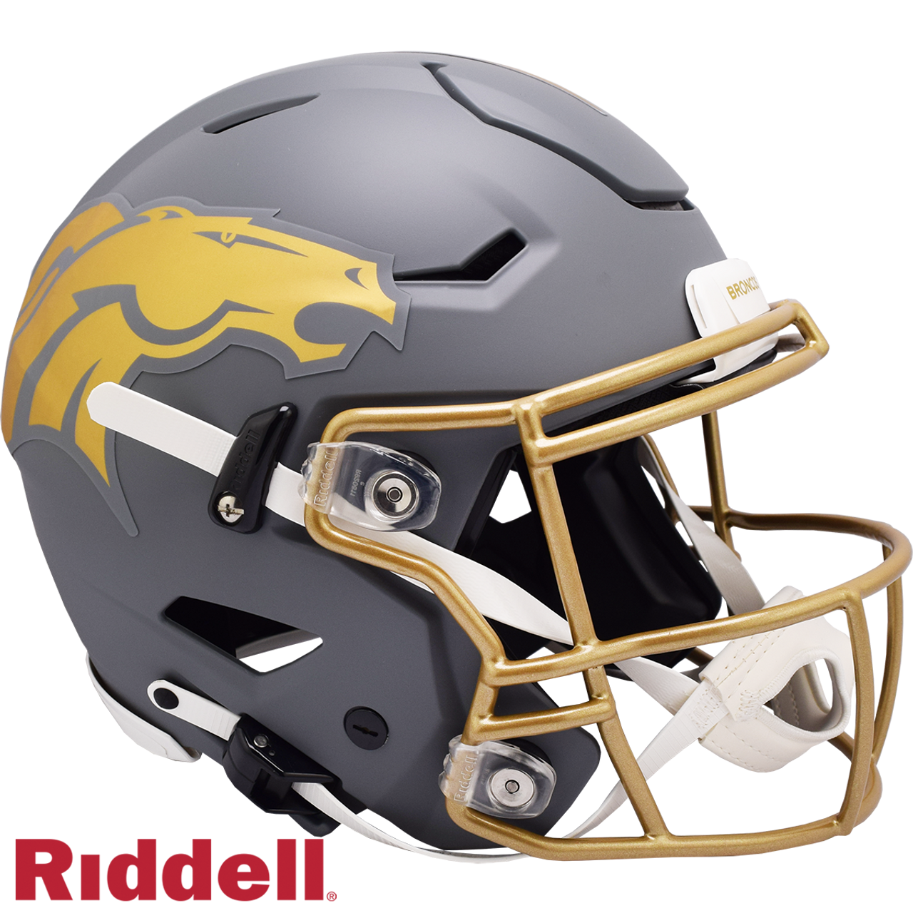 Denver Broncos Helmet Riddell Authentic Full Size SpeedFlex Style Slate Alternate
