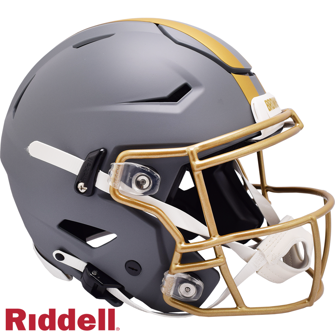 Cleveland Browns Helmet Riddell Authentic Full Size SpeedFlex Style Slate Alternate