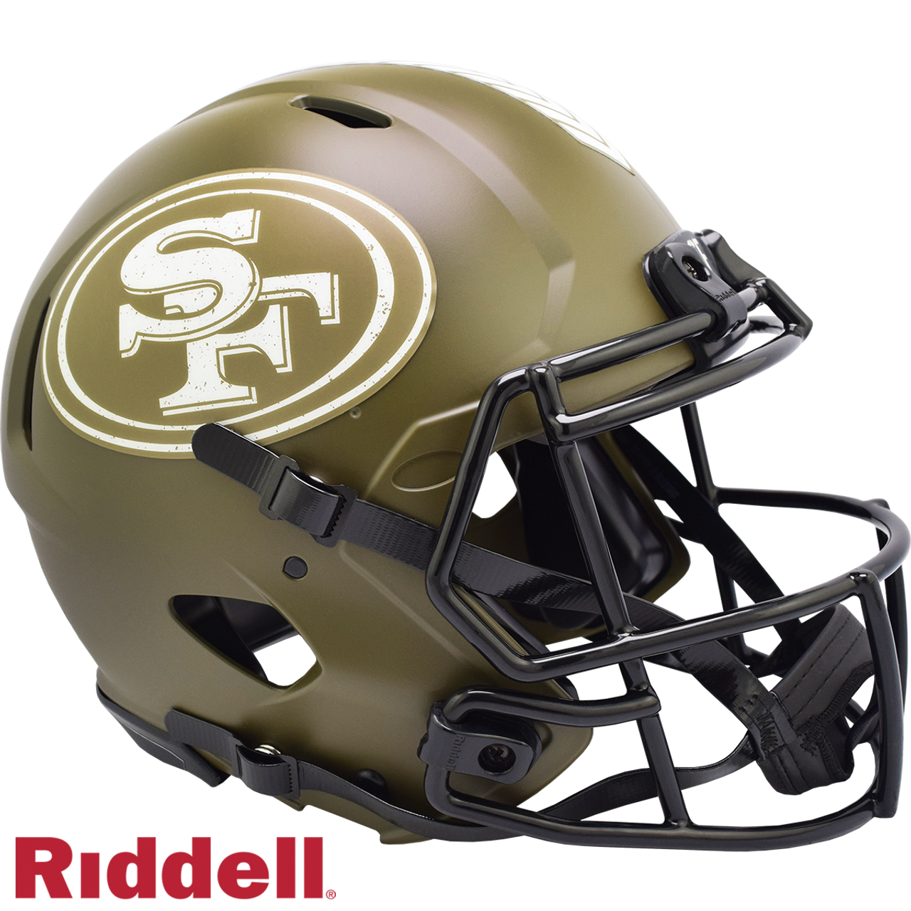 San Francisco 49ers Helmet Riddell Authentic Full Size Speed Style Salute To Service - Sports Collectibles, Sports Memorabilia, Sports Fan Shop, Sports Gifts