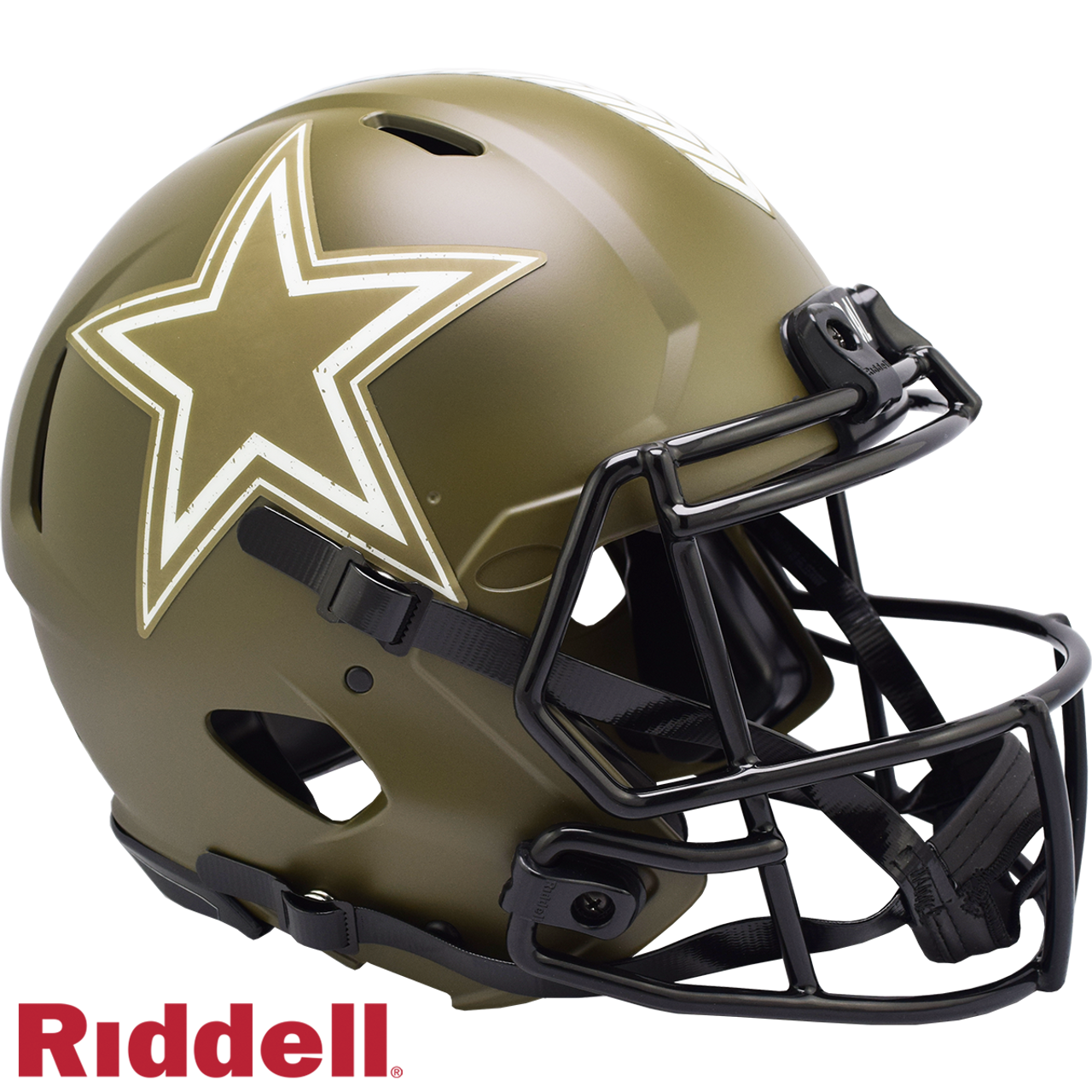Dallas Cowboys Helmet Riddell Authentic Full Size Speed Style Salute To Service - Sports Collectibles, Sports Memorabilia, Sports Fan Shop, Sports Gifts