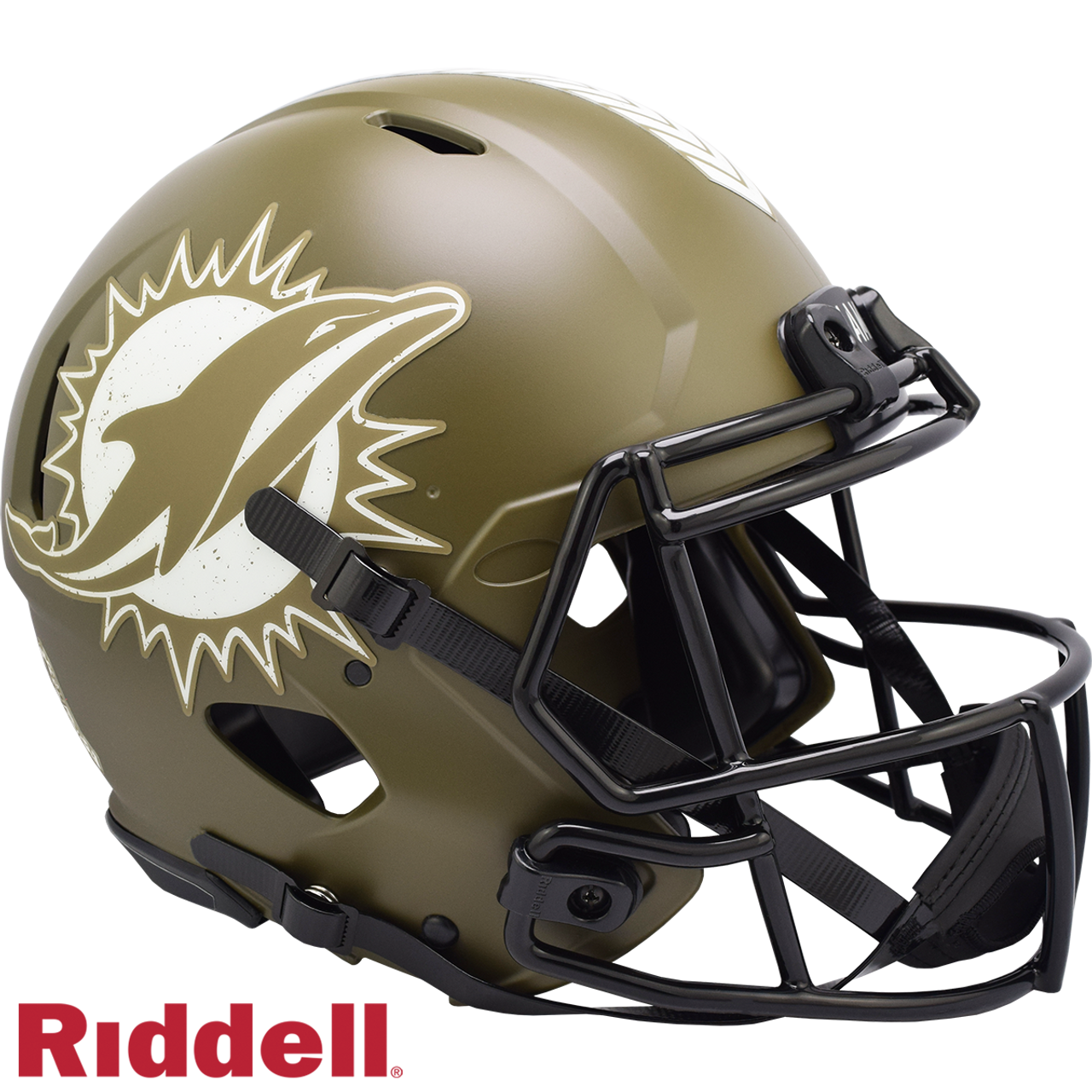 Miami Dolphins Helmet Riddell Authentic Full Size Speed Style Salute To Service - Sports Collectibles, Sports Memorabilia, Sports Fan Shop, Sports Gifts
