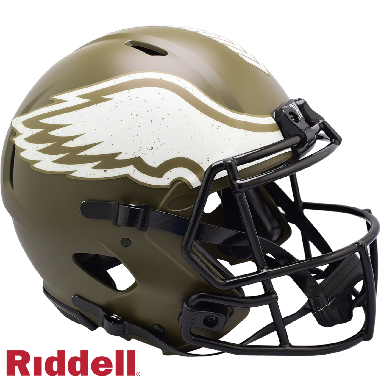 Philadelphia Eagles Helmet Riddell Authentic Full Size Speed Style Salute To Service - Sports Collectibles, Sports Memorabilia, Sports Fan Shop, Sports Gifts