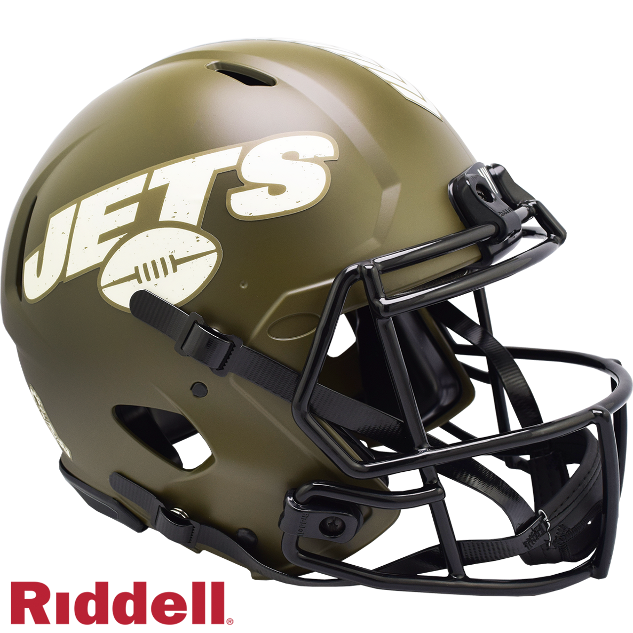 New York Jets Helmet Riddell Authentic Full Size Speed Style Salute To Service - Sports Collectibles, Sports Memorabilia, Sports Fan Shop, Sports Gifts