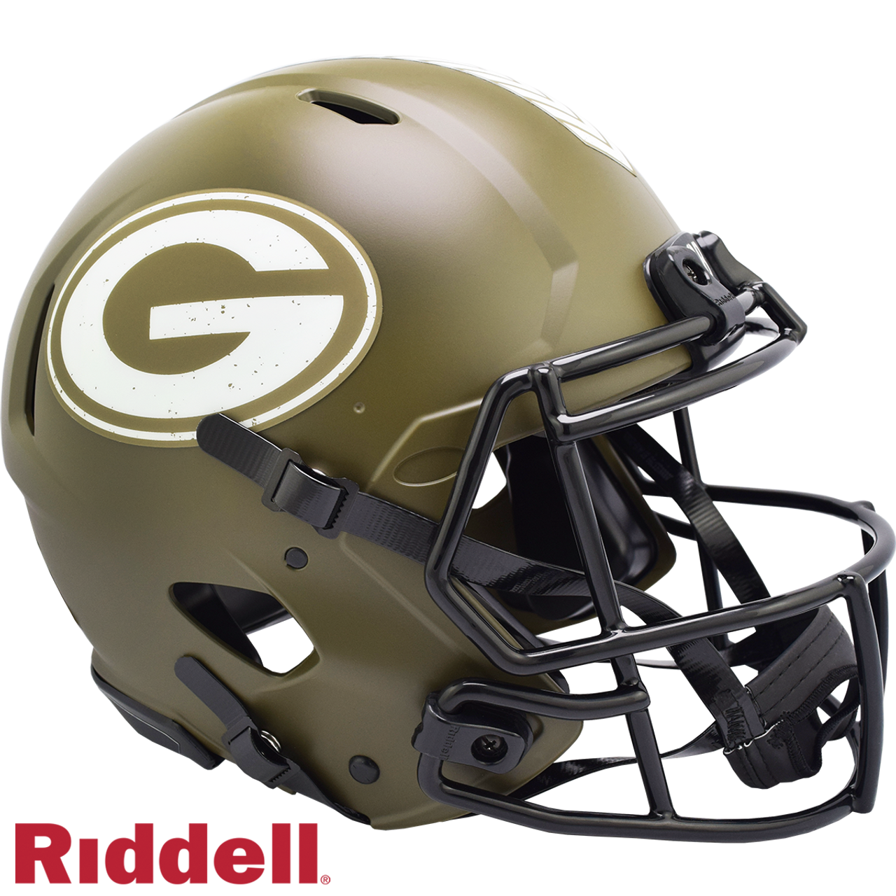 Green Bay Packers Helmet Riddell Authentic Full Size Speed Style Salute To Service - Sports Collectibles, Sports Memorabilia, Sports Fan Shop, Sports Gifts