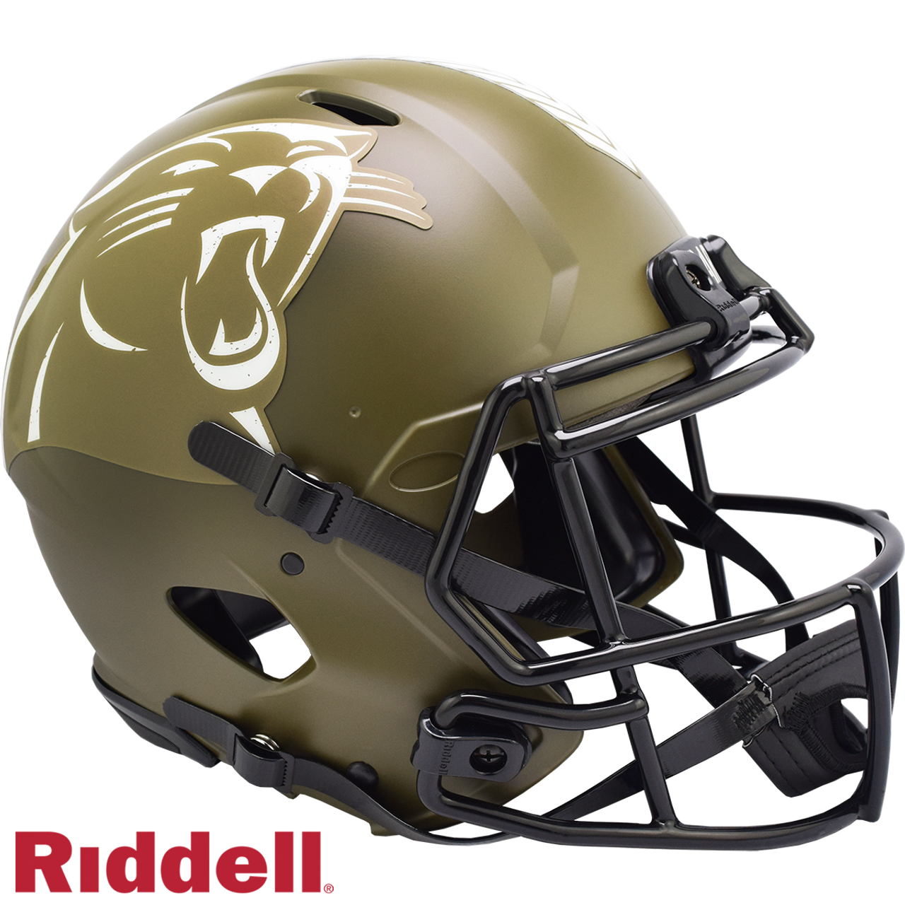 Carolina Panthers Helmet Riddell Authentic Full Size Speed Style Salute To Service - Sports Collectibles, Sports Memorabilia, Sports Fan Shop, Sports Gifts