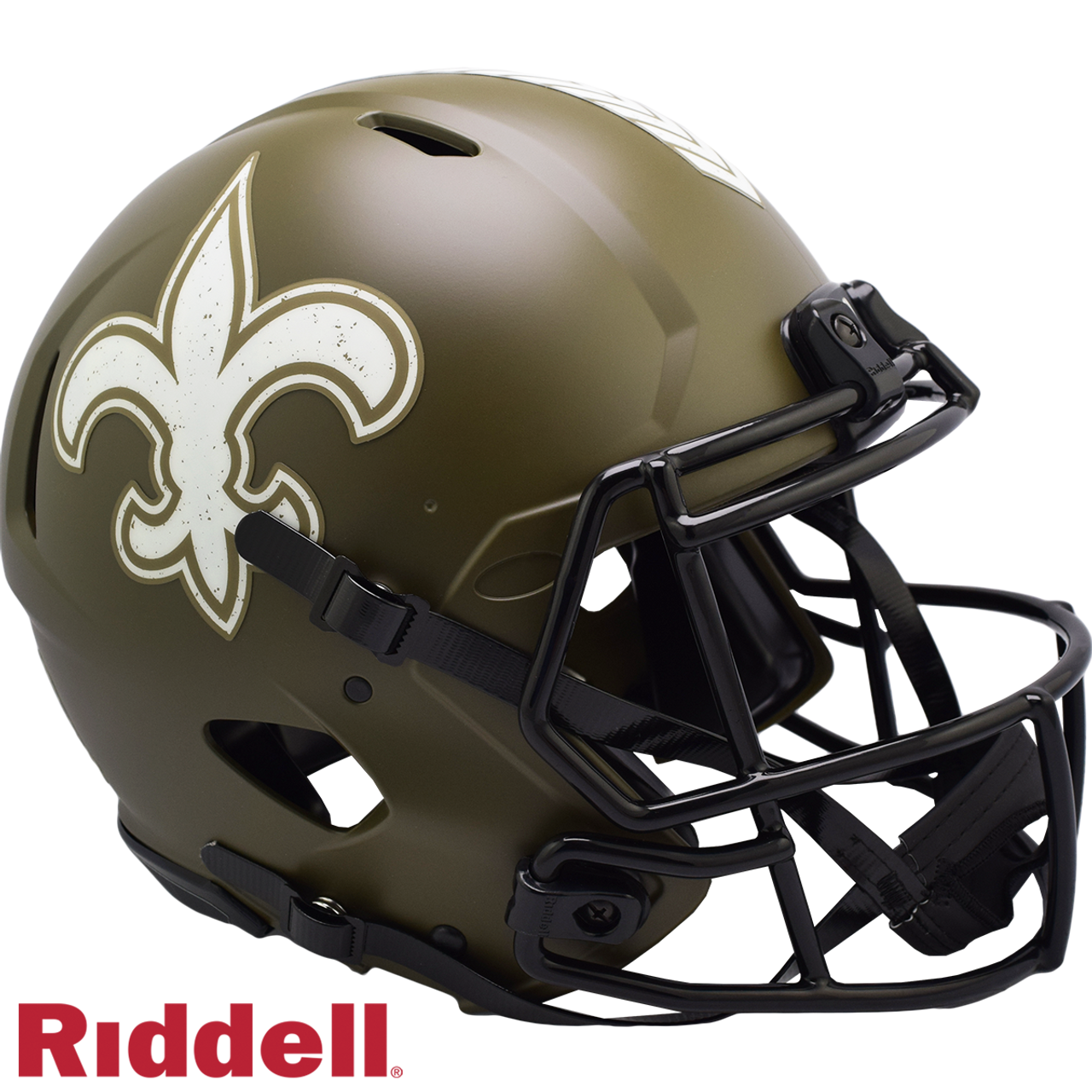 New Orleans Saints Helmet Riddell Authentic Full Size Speed Style Salute To Service - Sports Collectibles, Sports Memorabilia, Sports Fan Shop, Sports Gifts