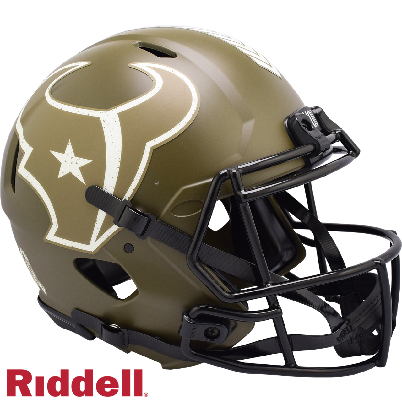Houston Texans Helmet Riddell Authentic Full Size Speed Style Salute To Service - Sports Collectibles, Sports Memorabilia, Sports Fan Shop, Sports Gifts
