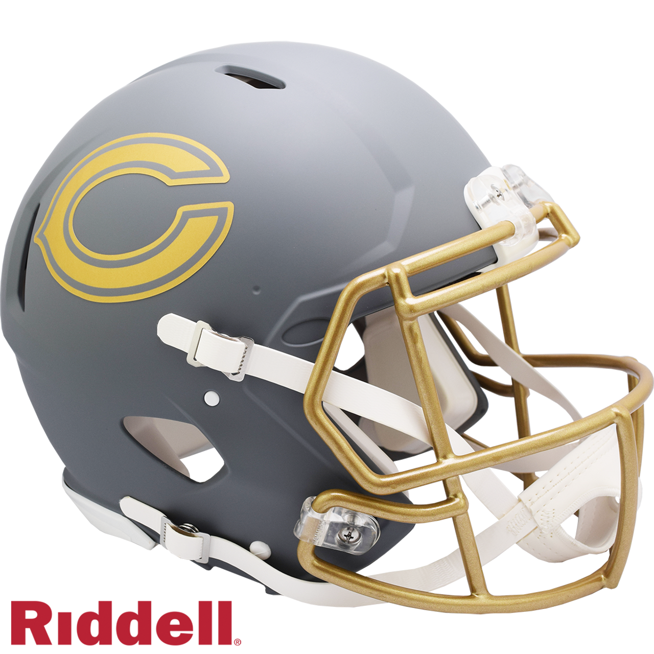 Chicago Bears Helmet Riddell Authentic Full Size Speed Style Slate Alternate