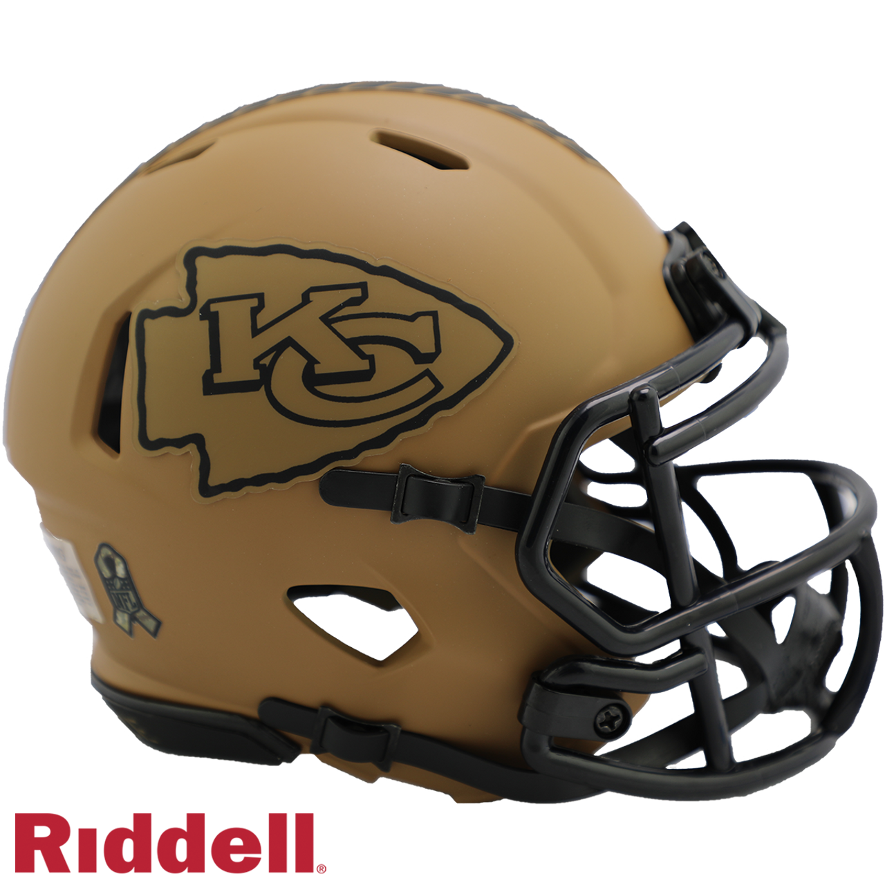 Kansas City Chiefs Helmet Riddell Replica Mini Speed Style Salute To Service 2023 - 757 Sports Collectibles