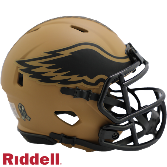 Philadelphia Eagles Helmet Riddell Replica Mini Speed Style Salute To Service 2023 - 757 Sports Collectibles