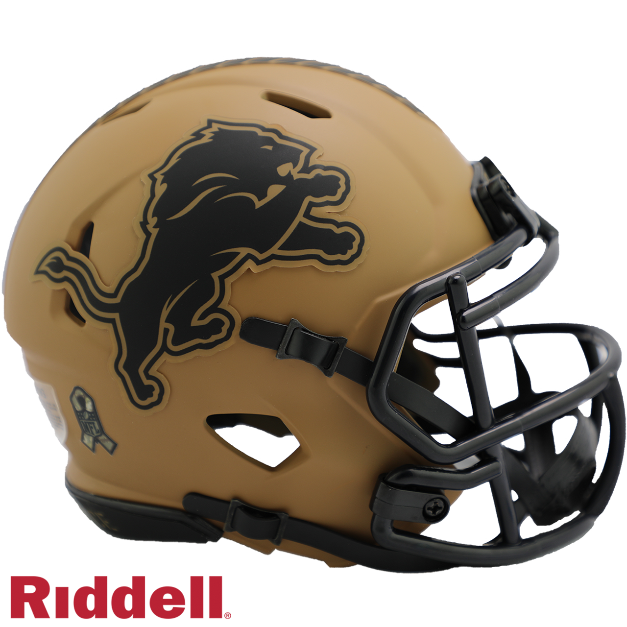 Detroit Lions Helmet Riddell Replica Mini Speed Style Salute To Service 2023 - 757 Sports Collectibles