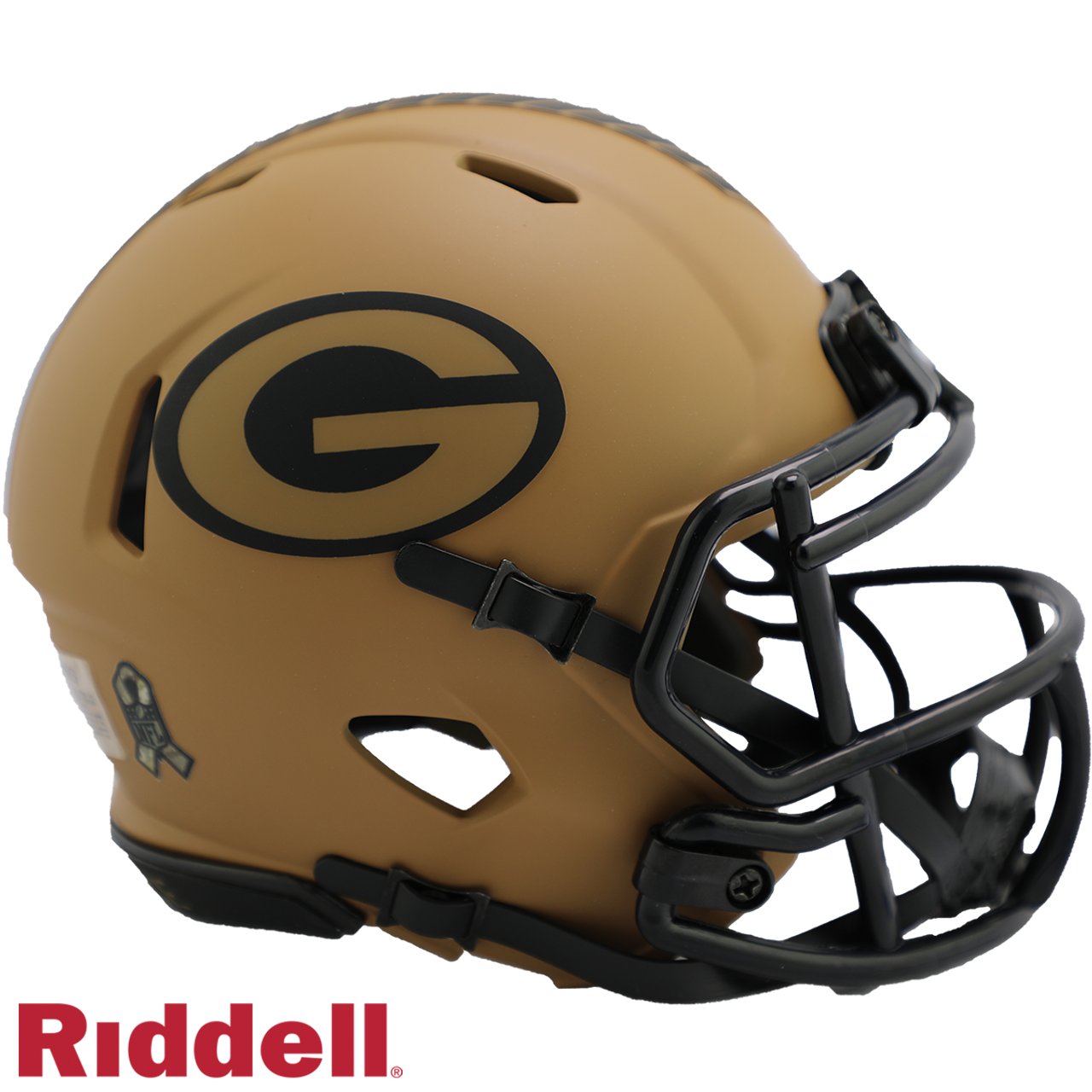 Green Bay Packers Helmet Riddell Replica Mini Speed Style Salute To Service 2023 - 757 Sports Collectibles