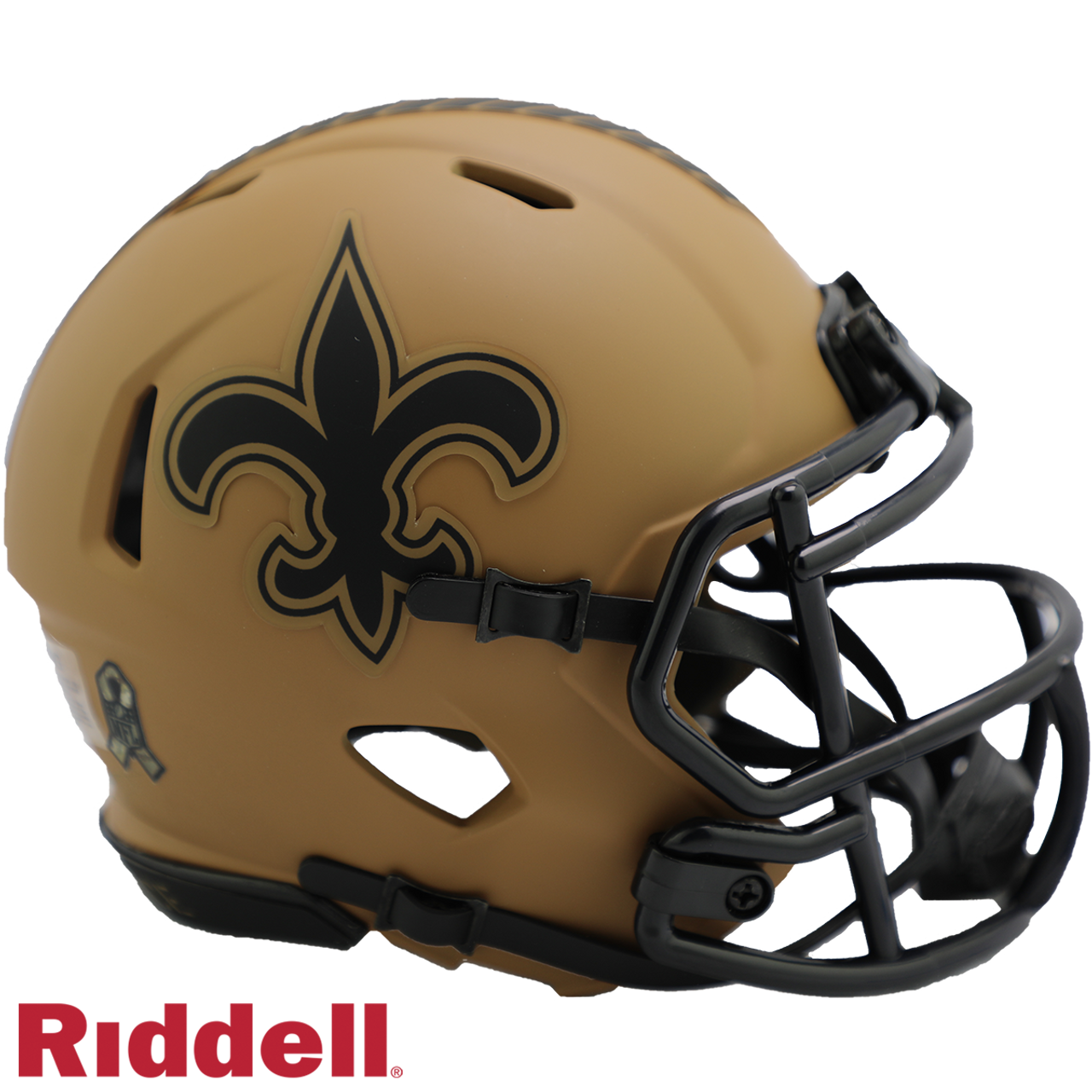 New Orleans Saints Helmet Riddell Replica Mini Speed Style Salute To Service 2023 - 757 Sports Collectibles