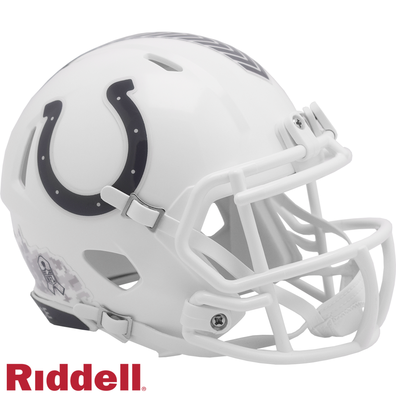 Indianapolis Colts Helmet Riddell Replica Mini Speed Style Salute To Service 2024 - Sports Collectibles, Sports Memorabilia, Sports Fan Shop, Sports Gifts