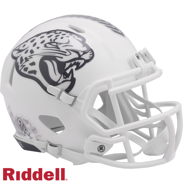 Jacksonville Jaguars Helmet Riddell Replica Mini Speed Style Salute To Service 2024 - Sports Collectibles, Sports Memorabilia, Sports Fan Shop, Sports Gifts