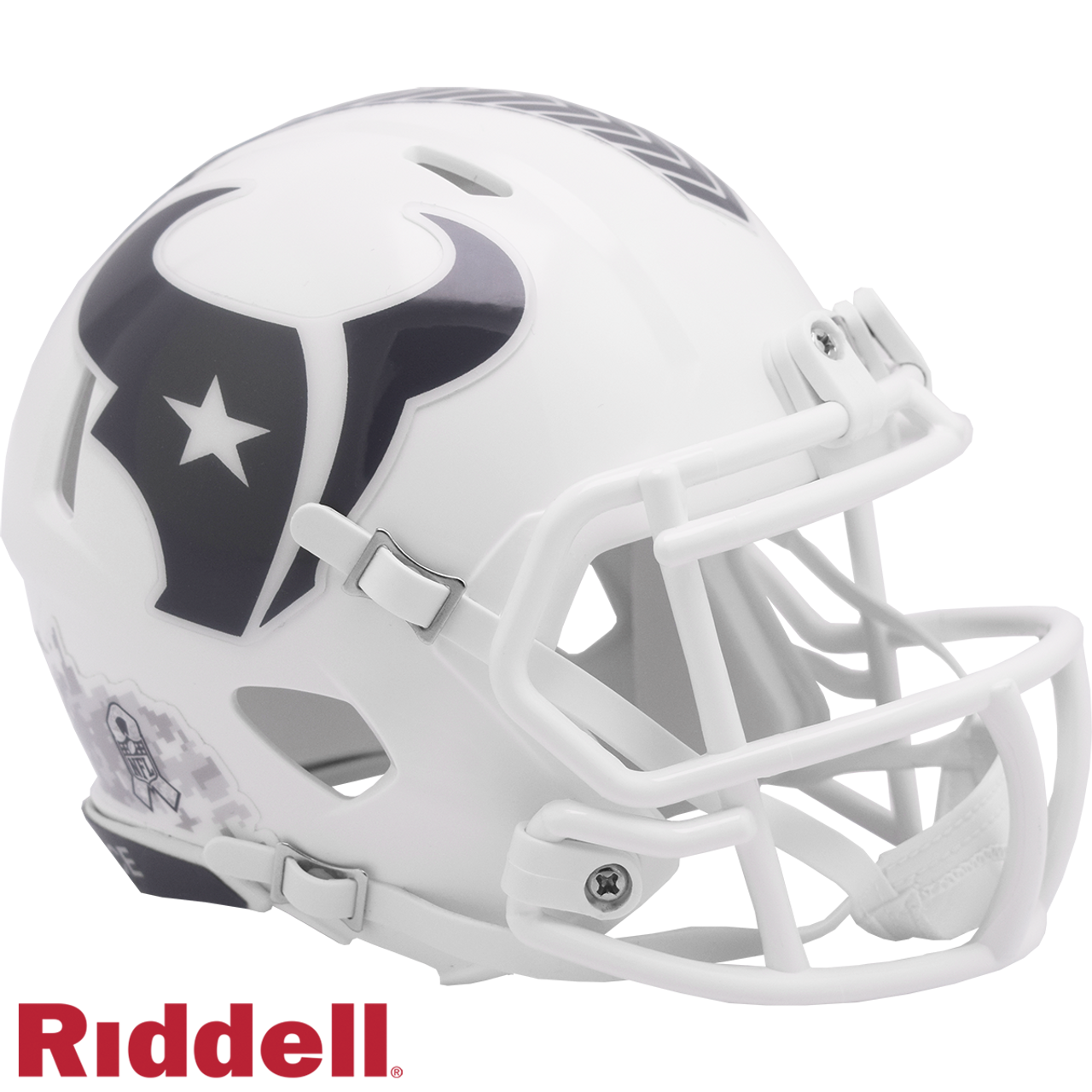 Houston Texans Helmet Riddell Replica Mini Speed Style Salute To Service 2024 - Sports Collectibles, Sports Memorabilia, Sports Fan Shop, Sports Gifts