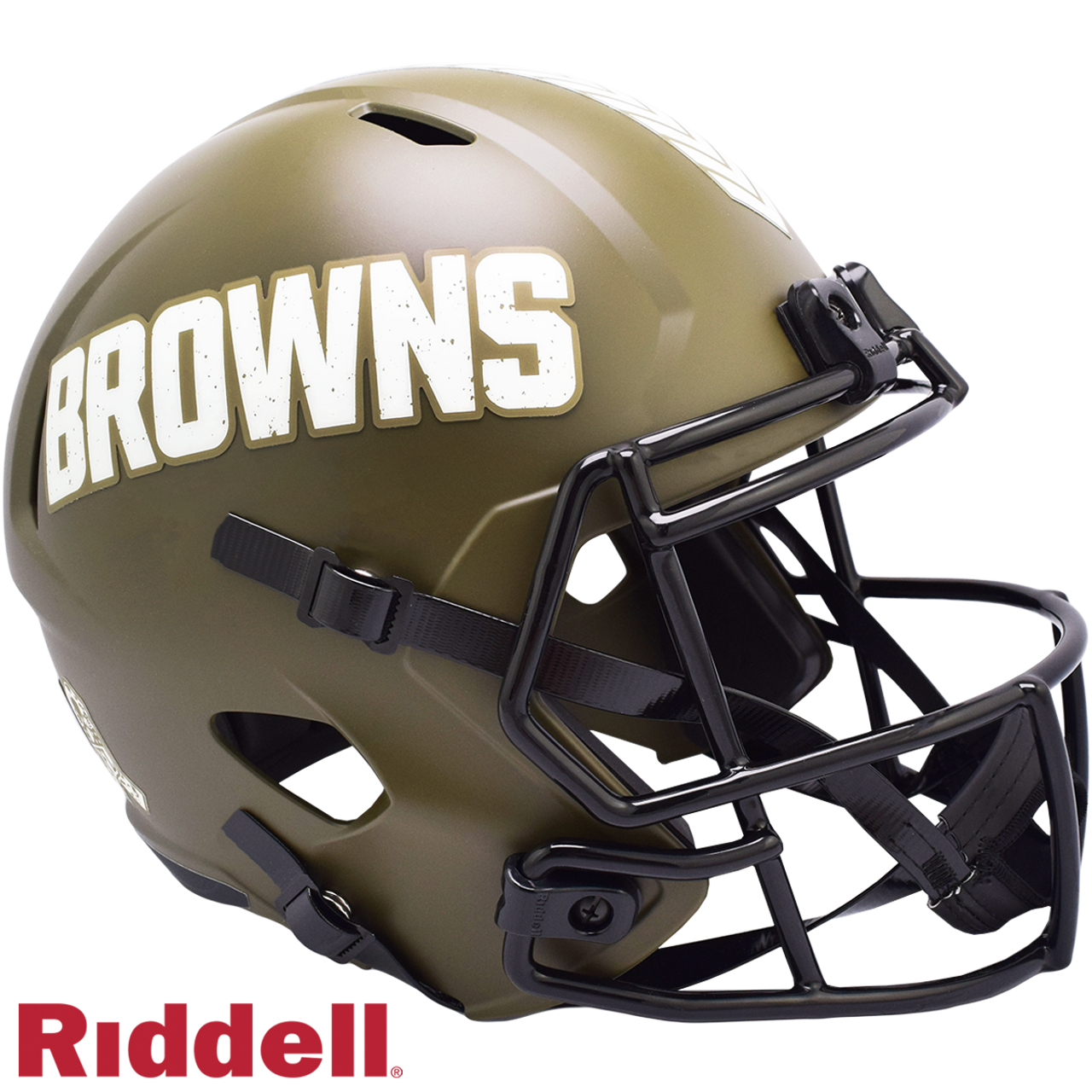 Cleveland Browns Helmet Riddell Replica Full Size Speed Style Salute To Service - Sports Collectibles, Sports Memorabilia, Sports Fan Shop, Sports Gifts