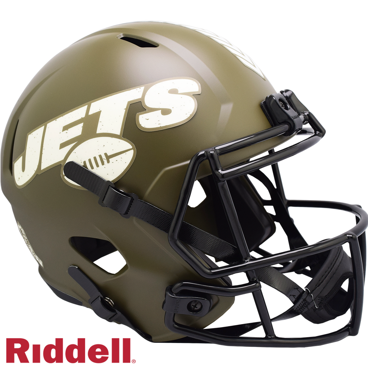 New York Jets Helmet Riddell Replica Full Size Speed Style Salute To Service - Sports Collectibles, Sports Memorabilia, Sports Fan Shop, Sports Gifts