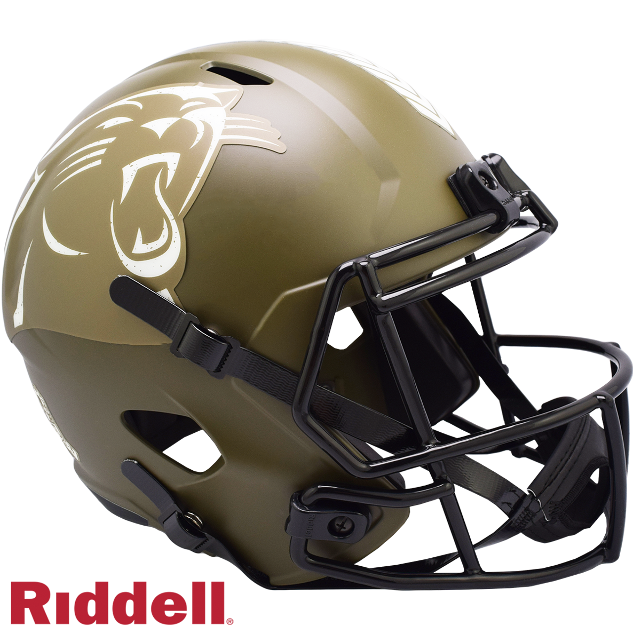 Carolina Panthers Helmet Riddell Replica Full Size Speed Style Salute To Service - Sports Collectibles, Sports Memorabilia, Sports Fan Shop, Sports Gifts