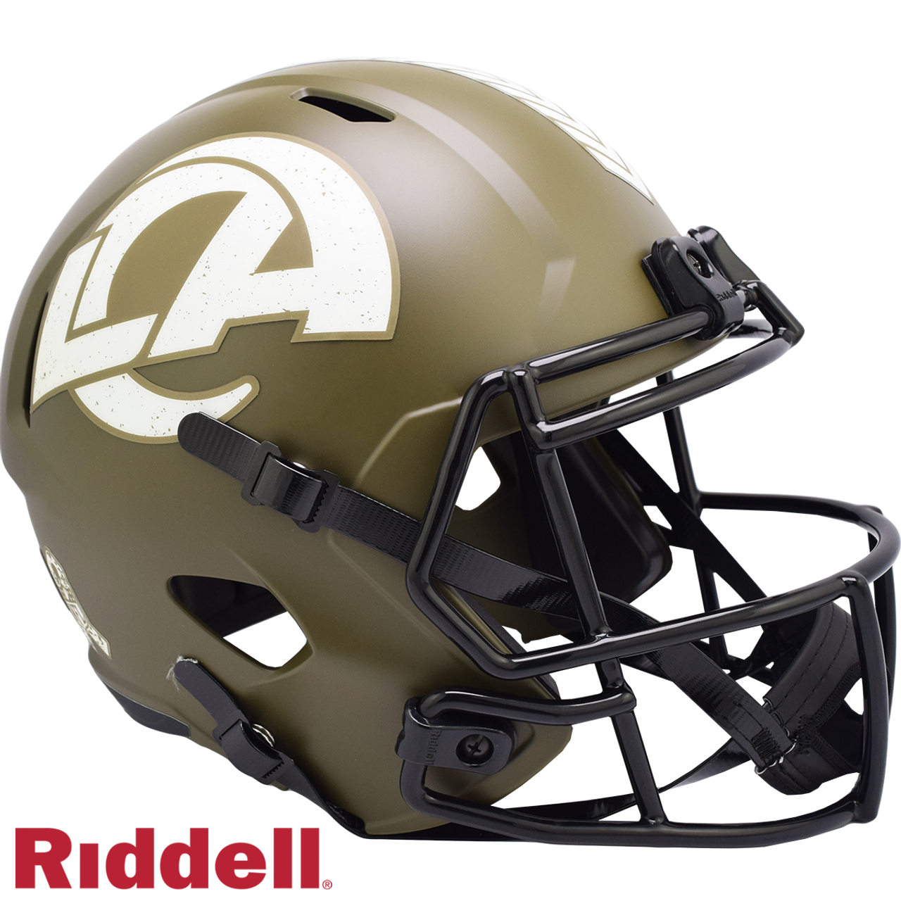 Los Angeles Rams Helmet Riddell Replica Full Size Speed Style Salute To Service - Sports Collectibles, Sports Memorabilia, Sports Fan Shop, Sports Gifts
