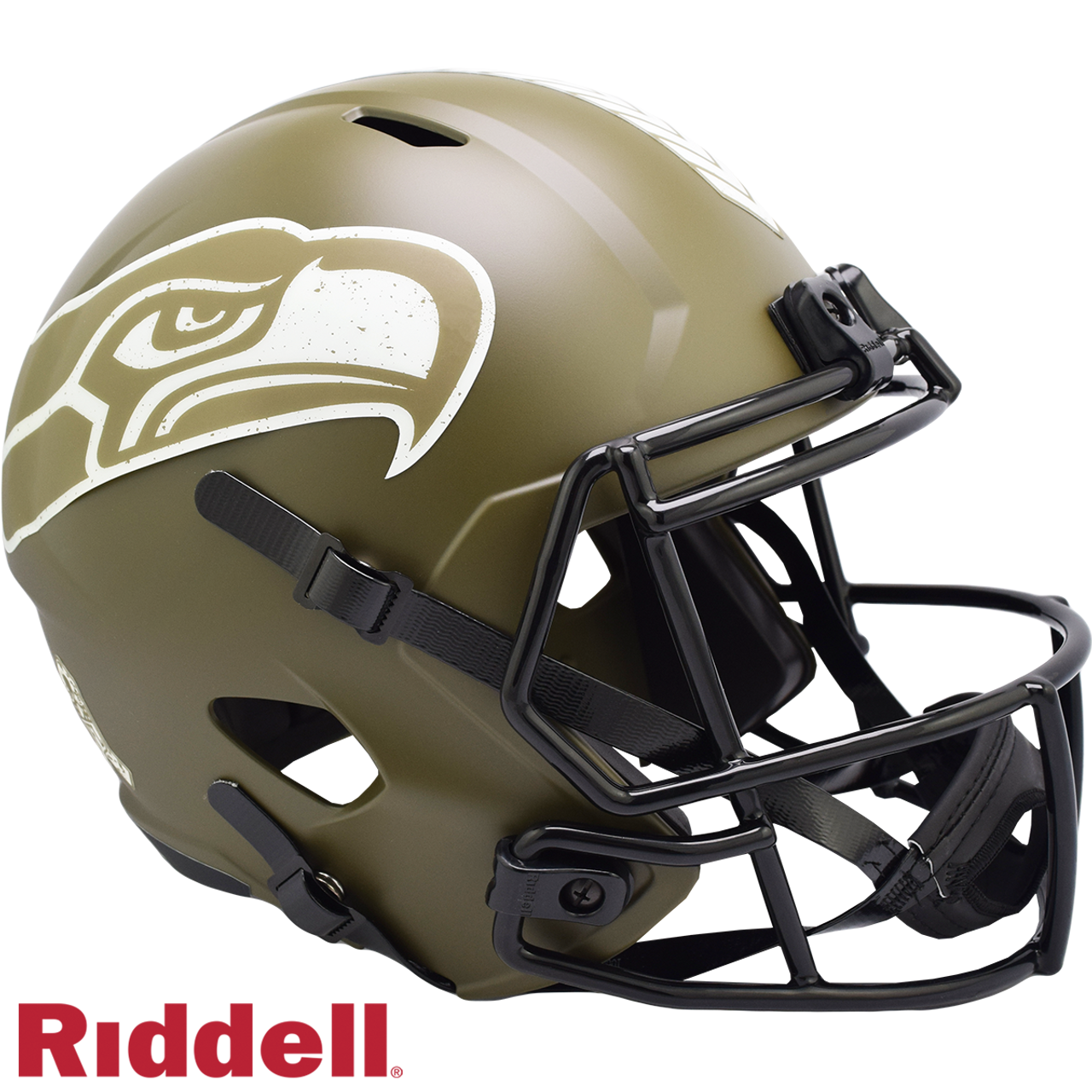 Seattle Seahawks Helmet Riddell Replica Full Size Speed Style Salute To Service - Sports Collectibles, Sports Memorabilia, Sports Fan Shop, Sports Gifts
