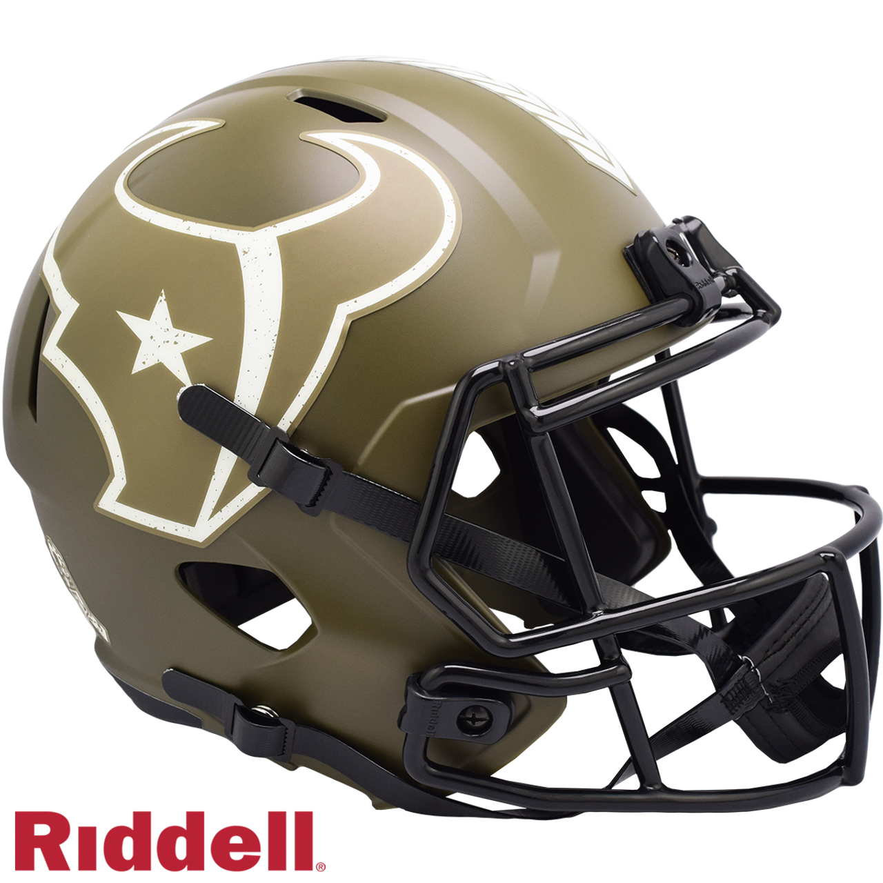 Houston Texans Helmet Riddell Replica Full Size Speed Style Salute To Service - Sports Collectibles, Sports Memorabilia, Sports Fan Shop, Sports Gifts
