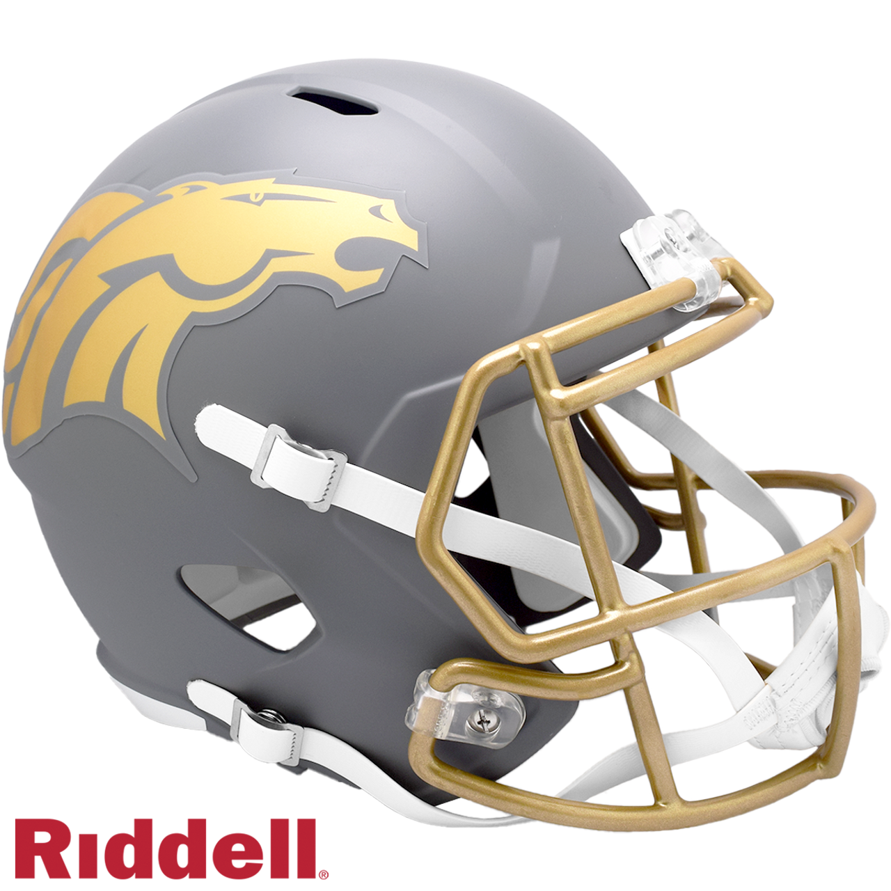 Denver Broncos Helmet Riddell Replica Full Size Speed Style Slate Alternate 2024