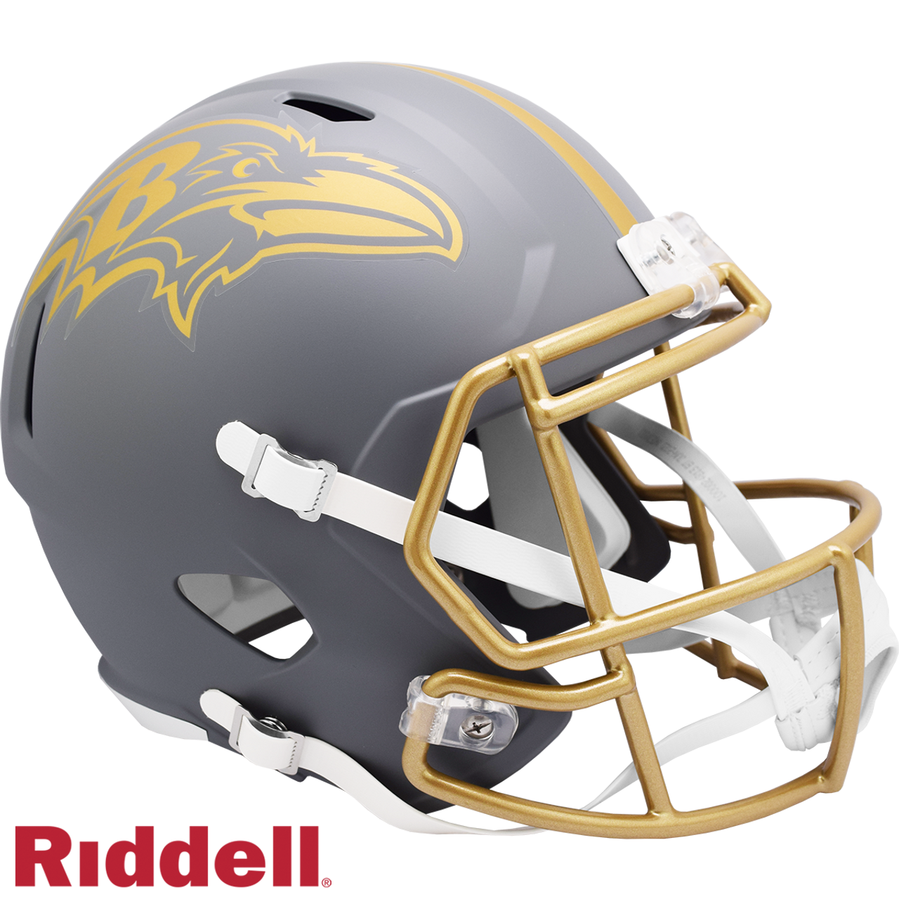 Baltimore Ravens Helmet Riddell Replica Full Size Speed Style Slate Alternate
