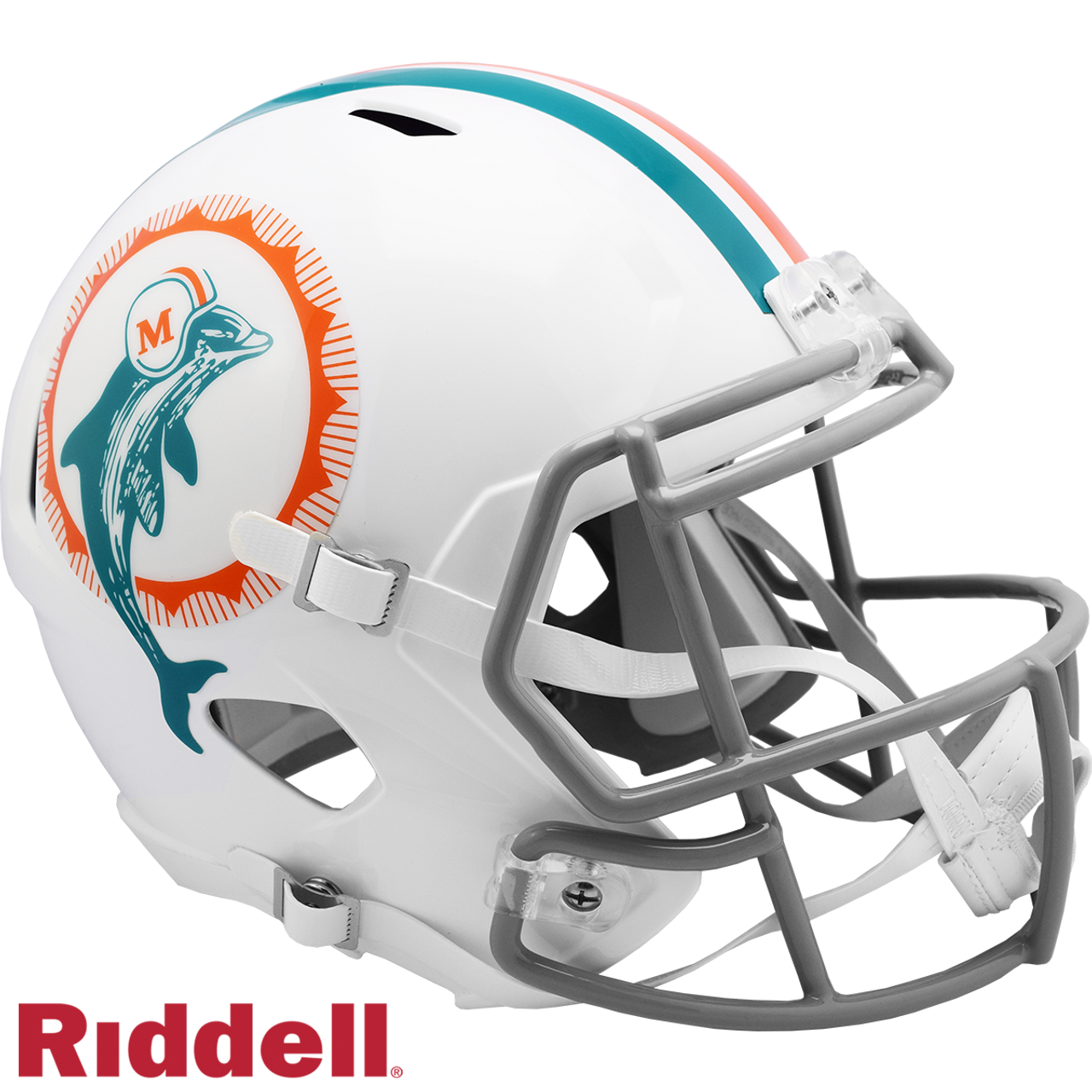 Miami Dolphins Helmet Riddell Replica Full Size Speed Style 1972 T/B - Sports Collectibles, Sports Memorabilia, Sports Fan Shop, Sports Gifts