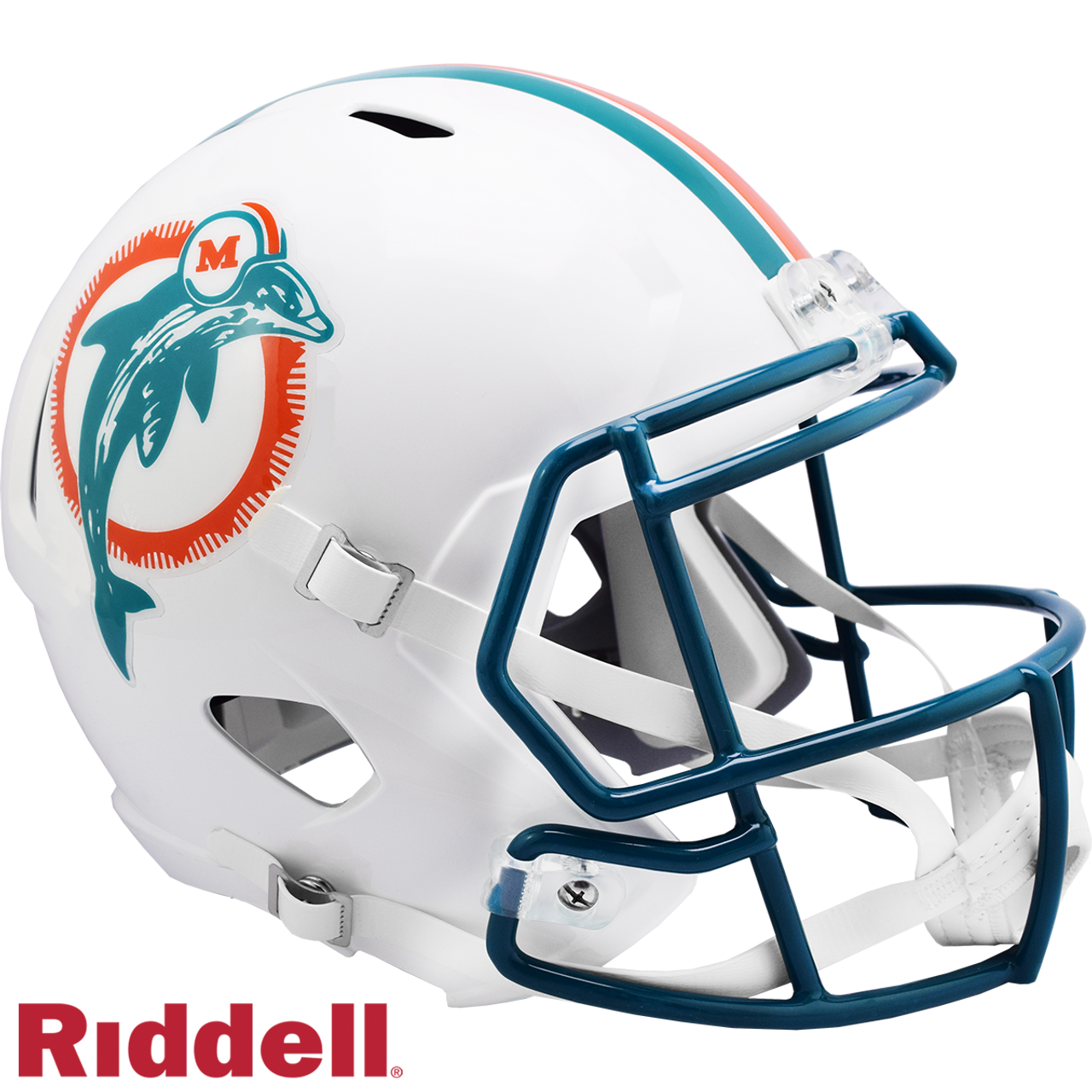 Miami Dolphins Helmet Riddell Replica Full Size Speed Style 1980-1996 T/B - Sports Collectibles, Sports Memorabilia, Sports Fan Shop, Sports Gifts