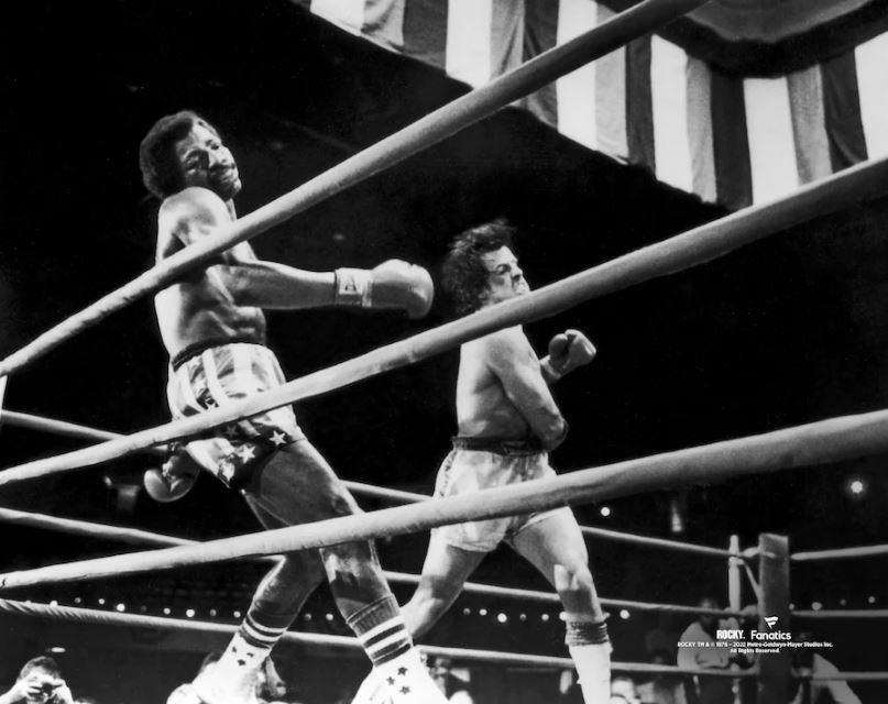 Rocky Balboa v. Apollo Creed 8" x 10" Movie Photo - Sports Collectibles, Sports Memorabilia, Sports Fan Shop, Sports Gifts