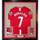 Framed Autographed/Signed Cristiano Ronaldo 35x39 Manchester United Red 2008 Soccer Jersey Beckett BAS COA
