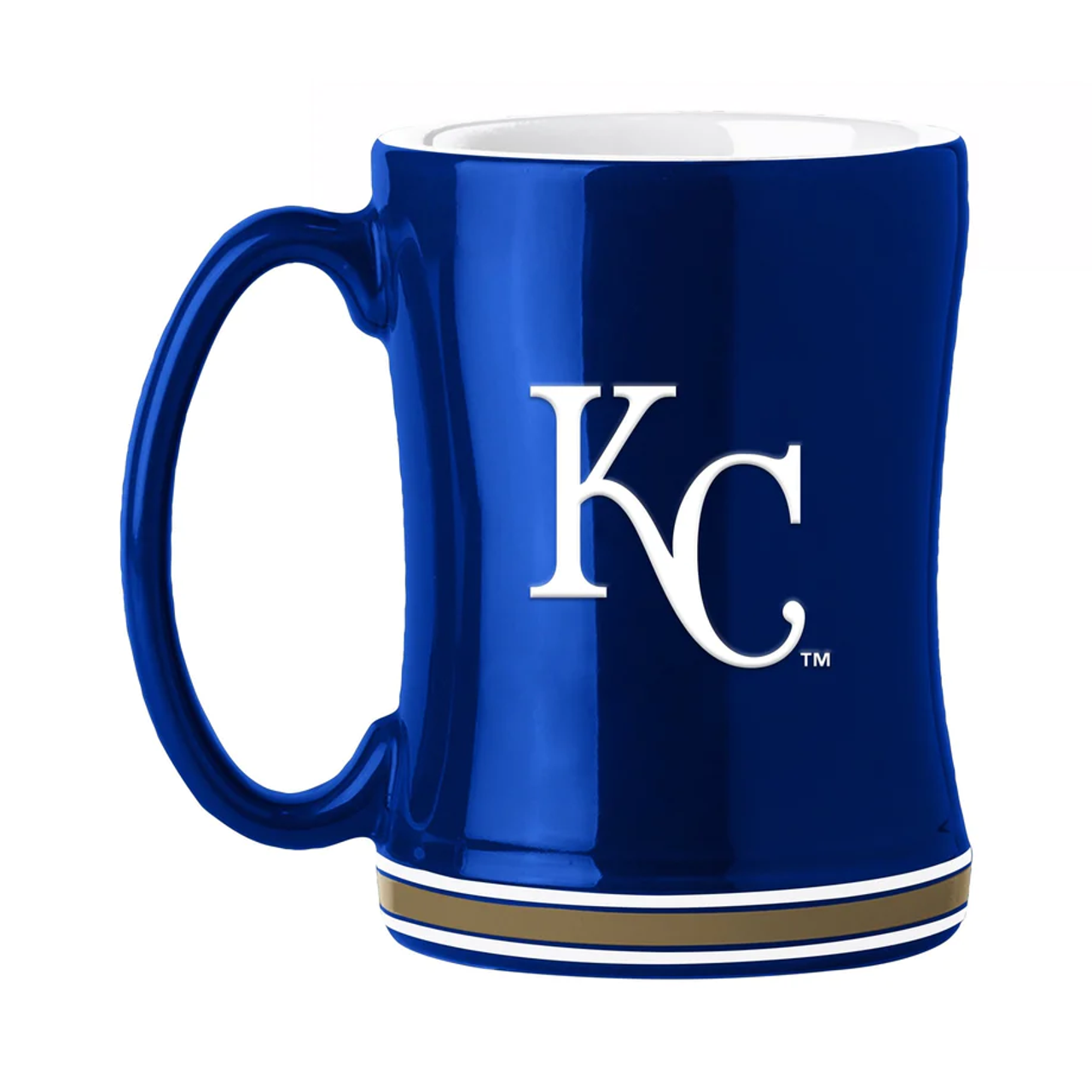 Kansas City Royals Coffee Mug 14oz Sculpted Relief Team Color - Sports Collectibles, Sports Memorabilia, Sports Fan Shop, Sports Gifts