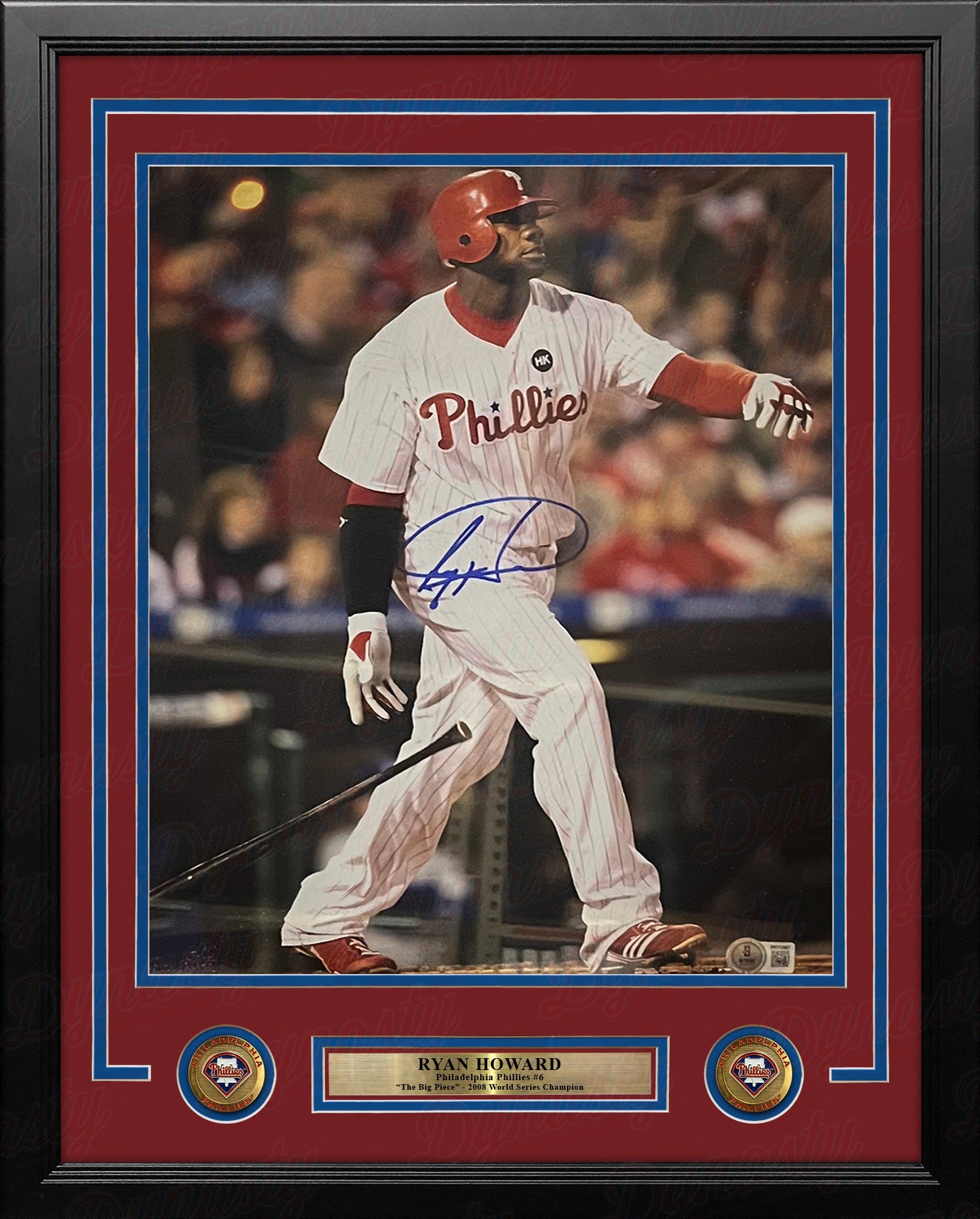 Ryan Howard Philadelphia Phillies Autographed 16" x 20" Framed Baseball Photo - Sports Collectibles, Sports Memorabilia, Sports Fan Shop, Sports Gifts