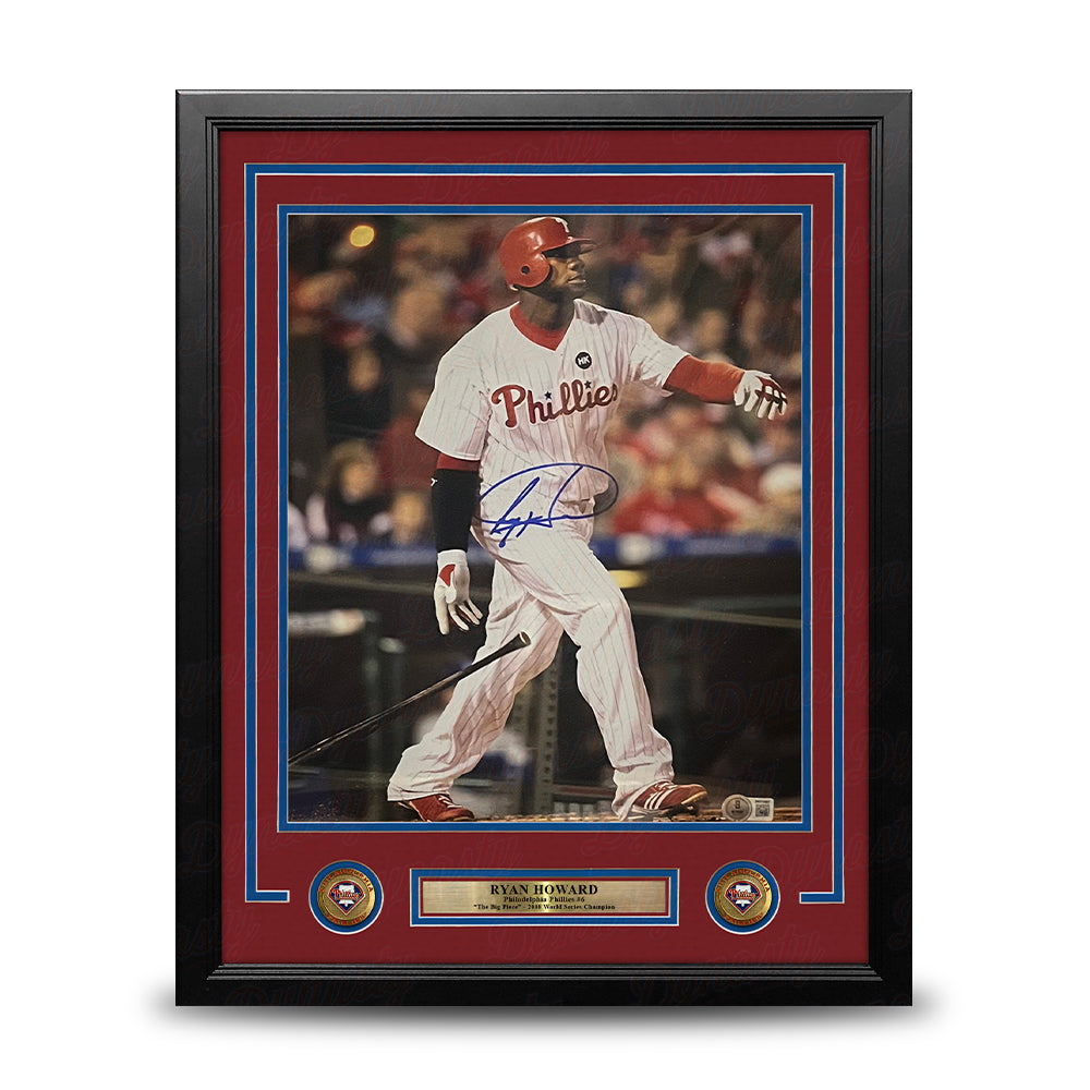 Ryan Howard Philadelphia Phillies Autographed 11" x 14" Framed Baseball Photo - Sports Collectibles, Sports Memorabilia, Sports Fan Shop, Sports Gifts