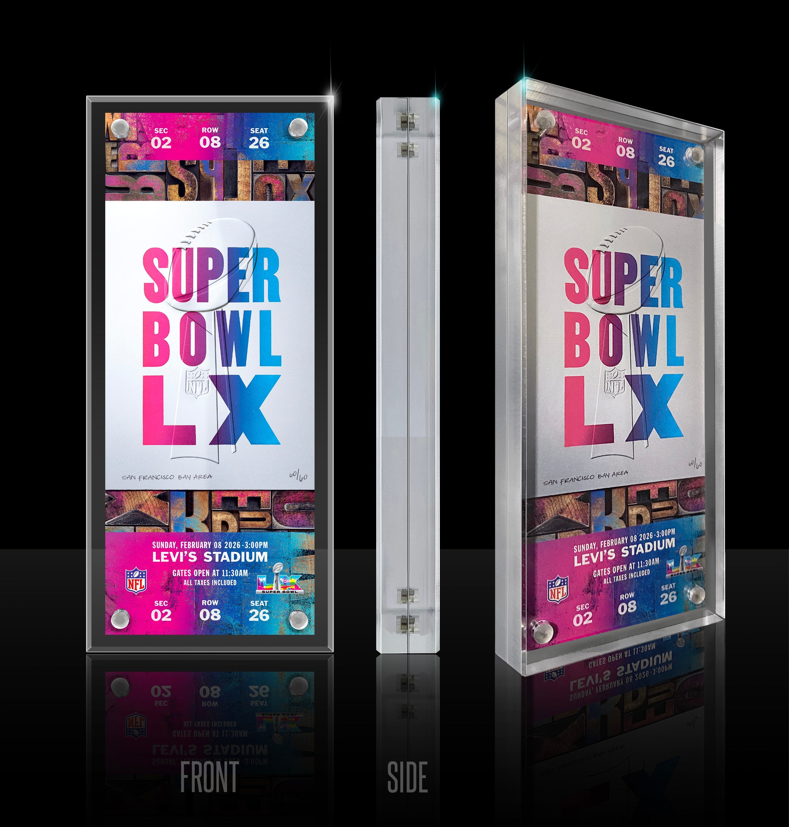 Official Super Bowl LX Replica Game Ticket