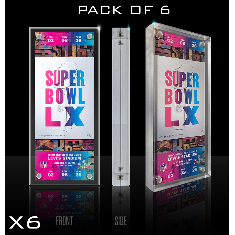 Official Super Bowl LX Replica Game Ticket (Pack of 6)